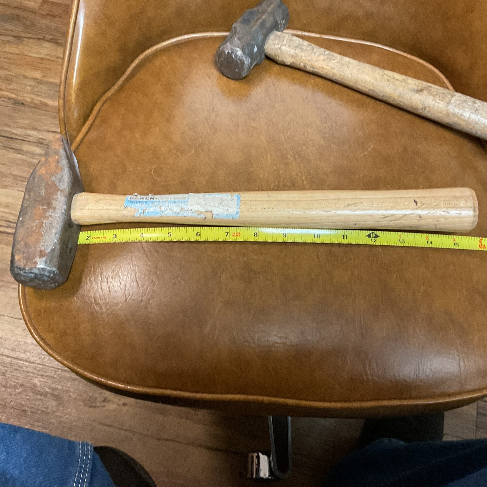 2 Vintage 3.4 & 2.5 Lb. Sledge Hammers. Good