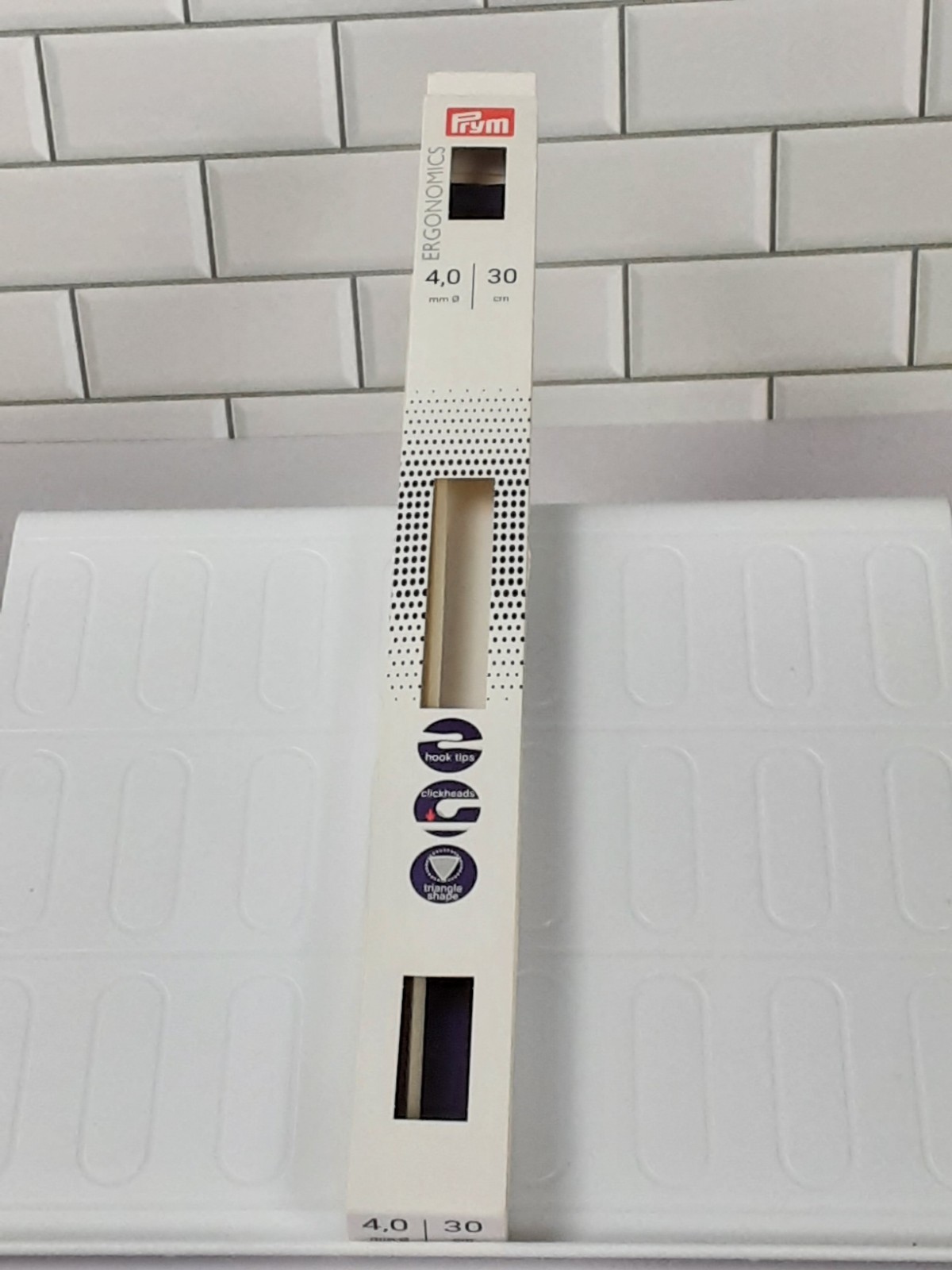 NEW Prym Ergonomics 4.0 MM Single Tip Knitting Needles Hook Tip Click Heads