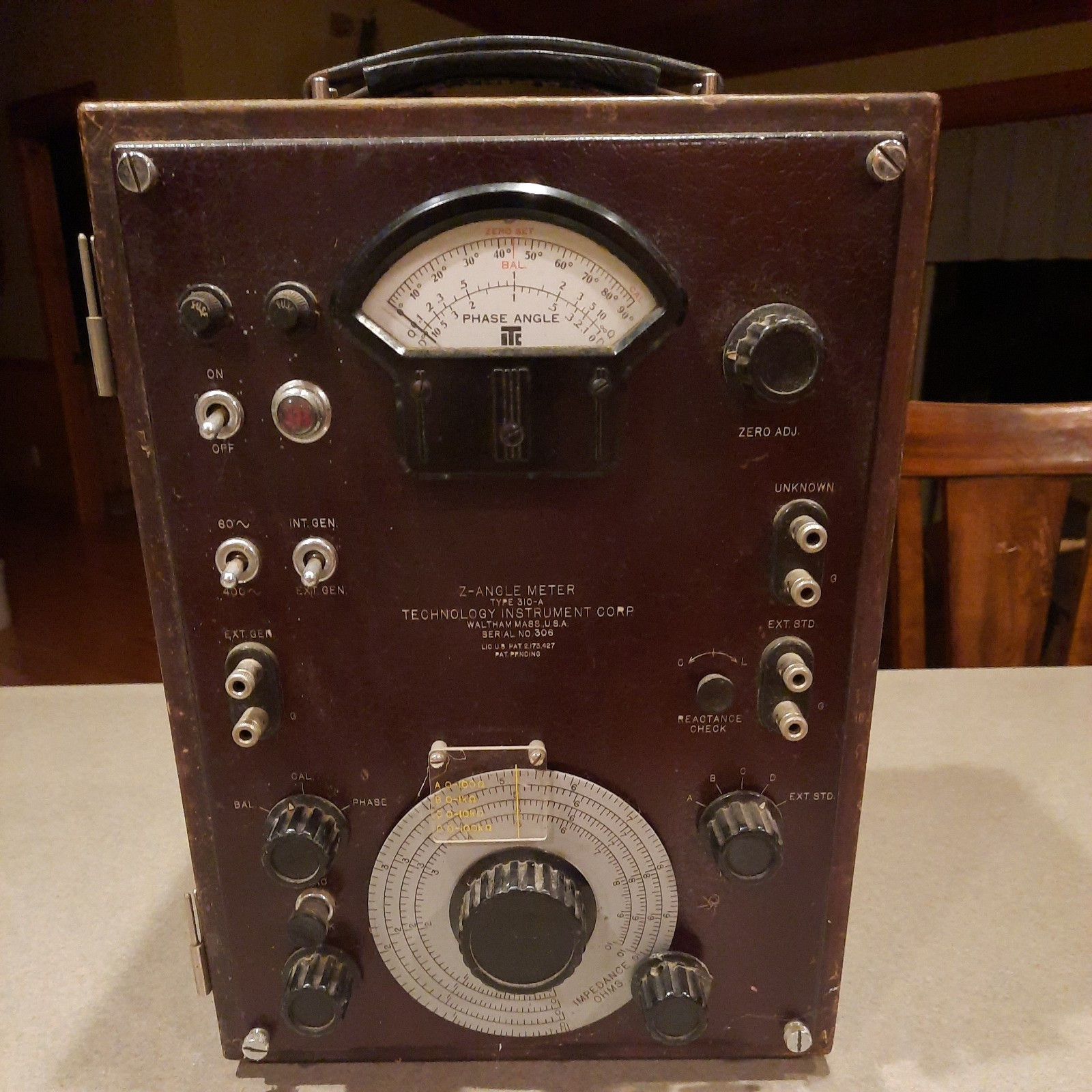 Vintage Audio Test Instrument Z Angle Meter 310-a