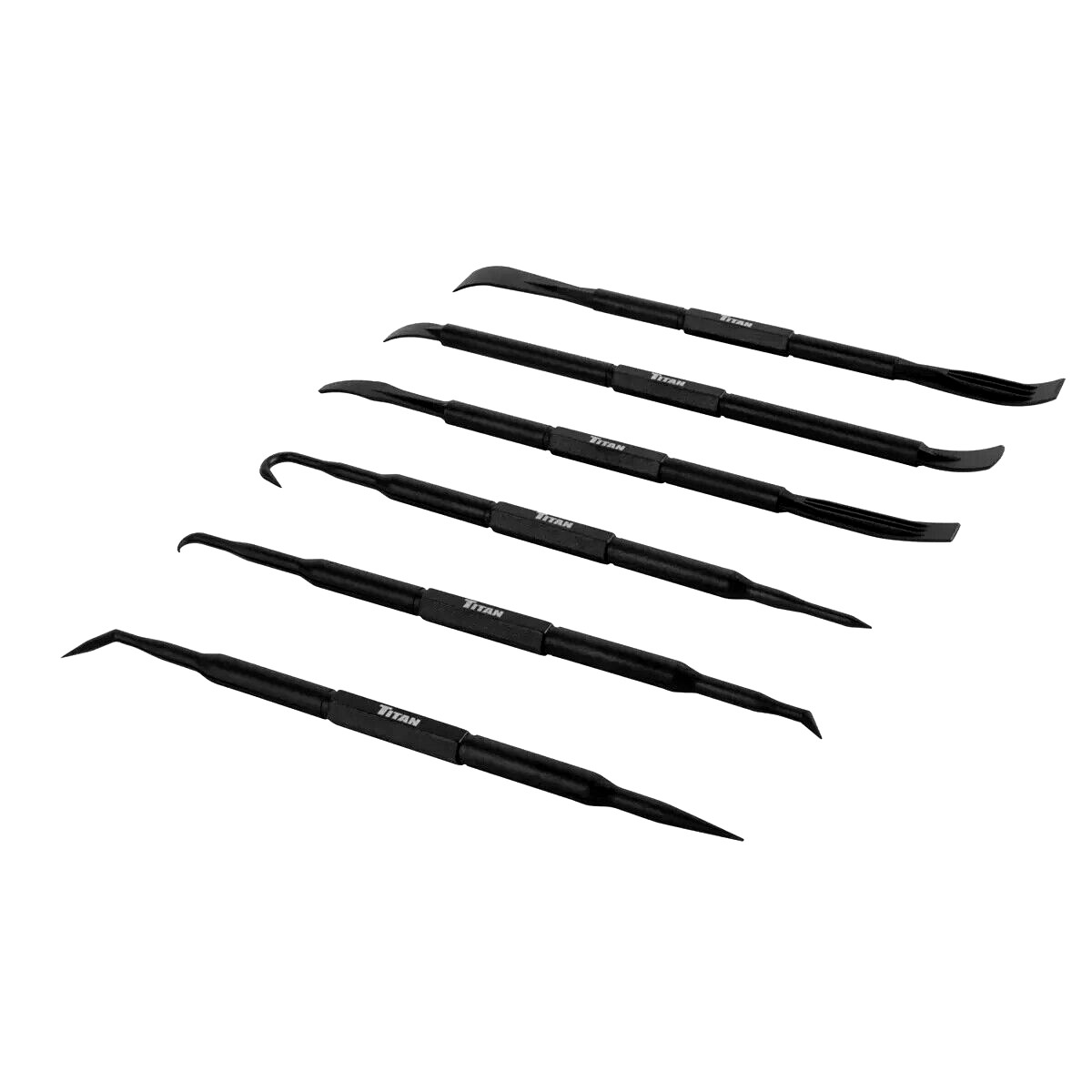 Titan 17716 6 Piece Pick Hook Pry Tool Set Non Marring Automotive Tools