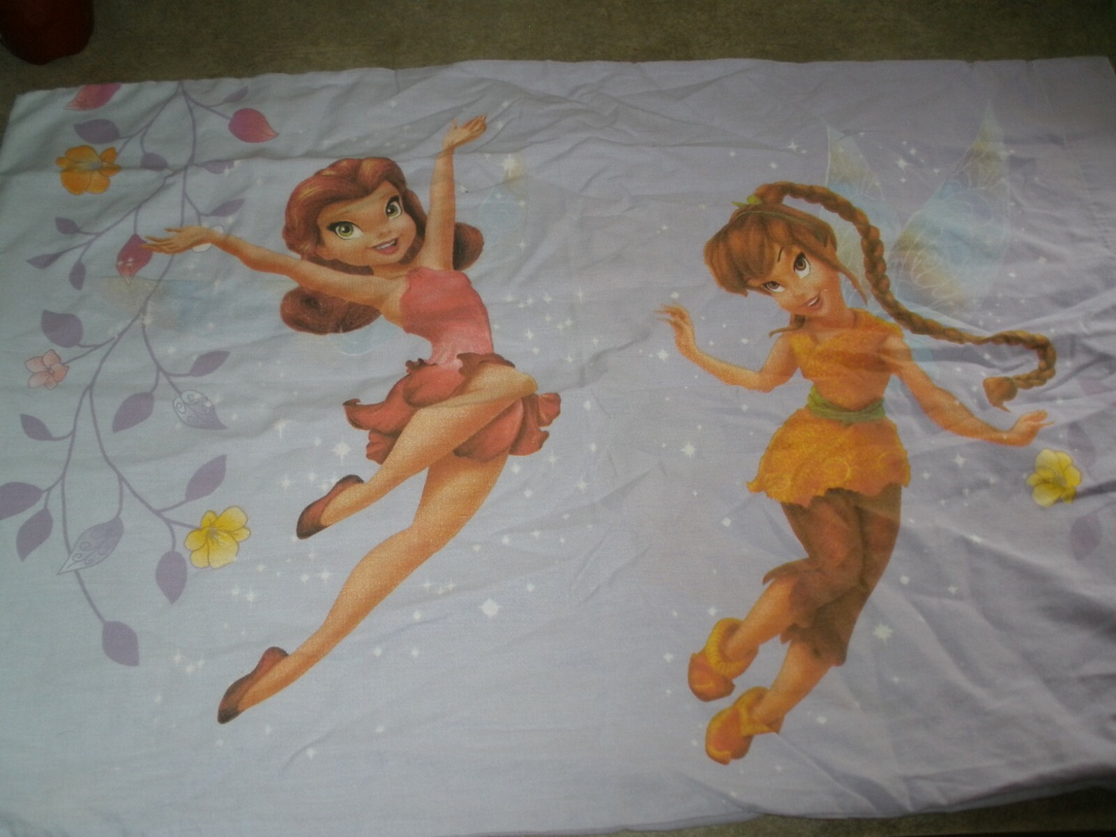 Tinkerbell/Frozen Disney Pillowcase.