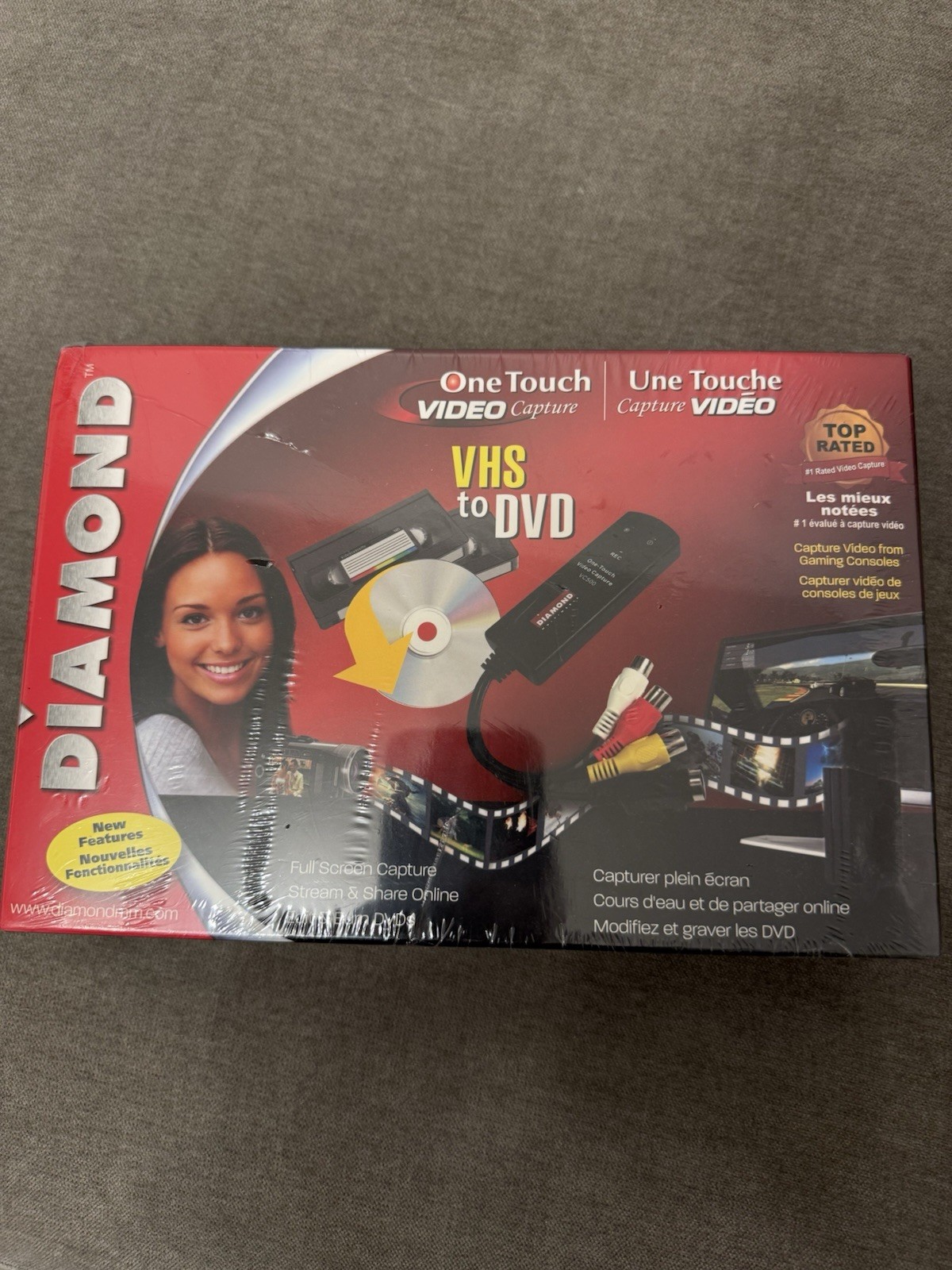 New Sealed Diamond VC500 One Touch VHS to DVD Video Capture USB 2.0 Converter