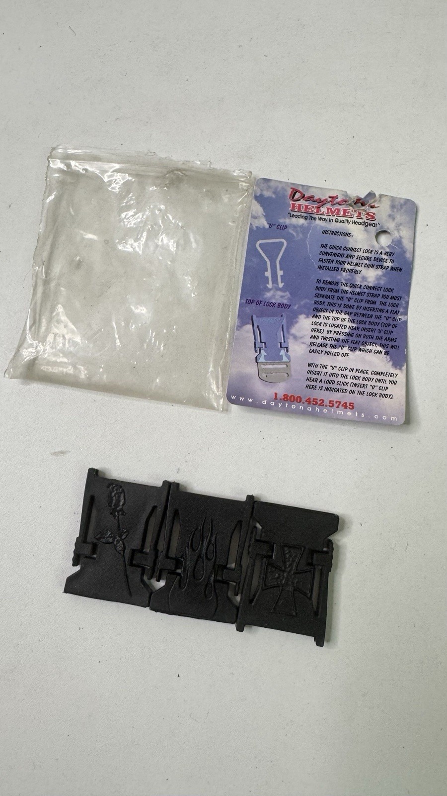 Daytona Helmets Quick Release Buckle Kit Open Box (3 pcs, Incomplete Set)