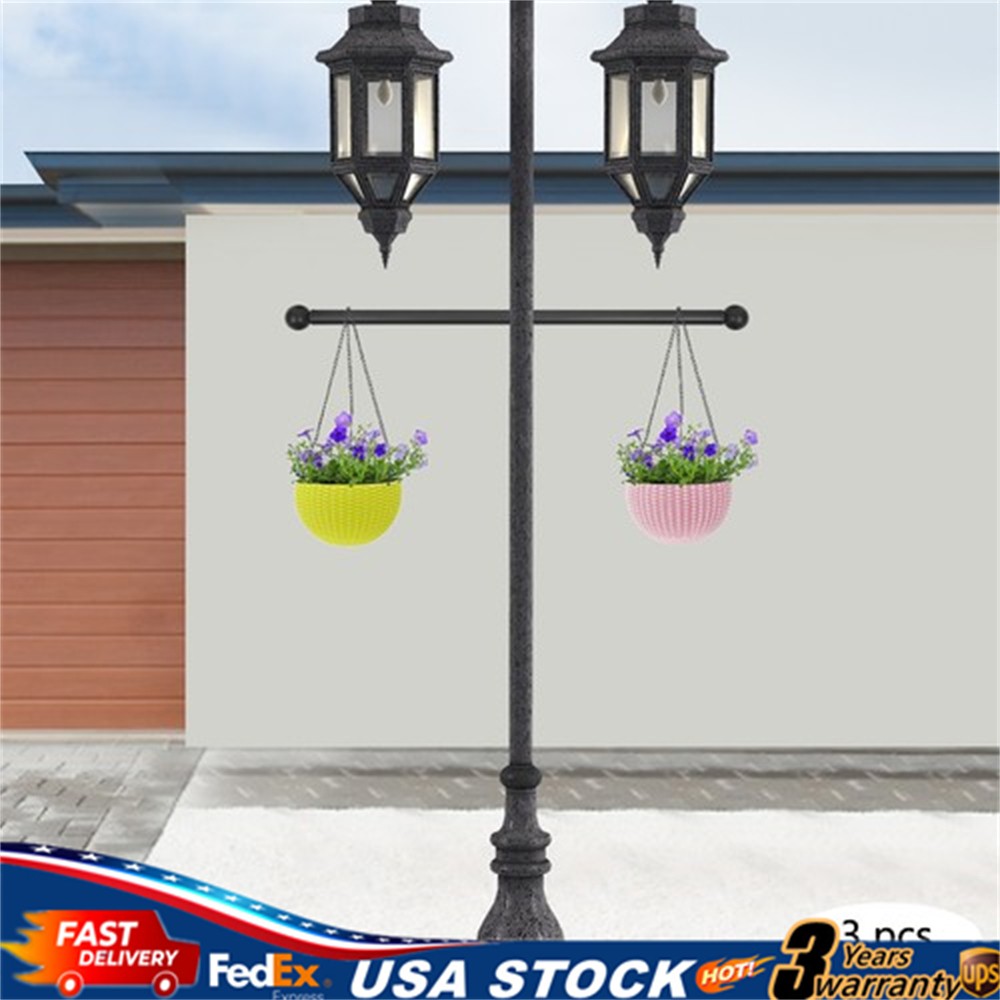 3Pcs Lamp Post Cross Arms Ladder Rest Replacement for Outdoor Light Post & Pole