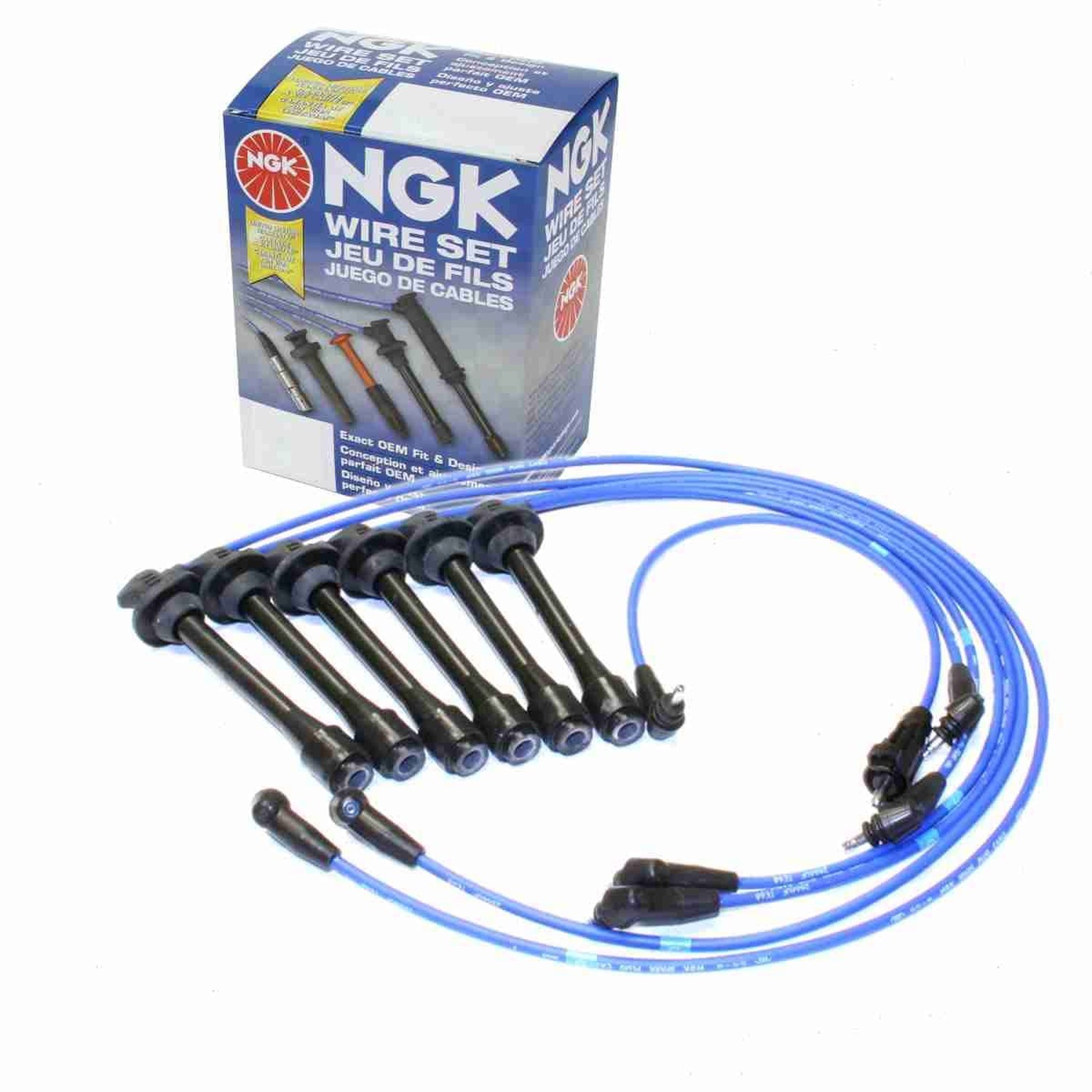 NGK Spark Plug Wire Set Compatible with Toyota Land Cruiser 4.5L L6 1993-1997
