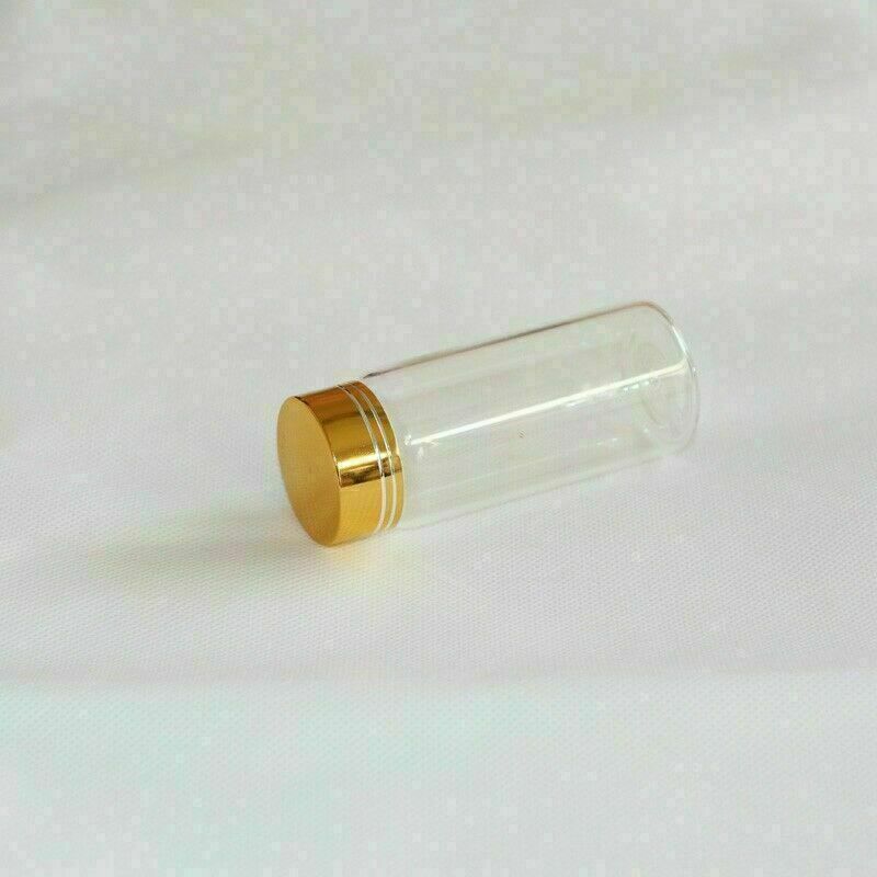 2Pcs 37x90mm Tiny Small Empty Clear 65ml Bottles Glass Vials With Screw Cap Hot