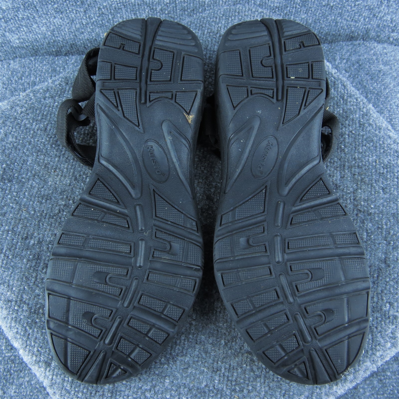 Kunsto Men Sport Sandals Black Synthetic Hook & Loop Size 12 Medium