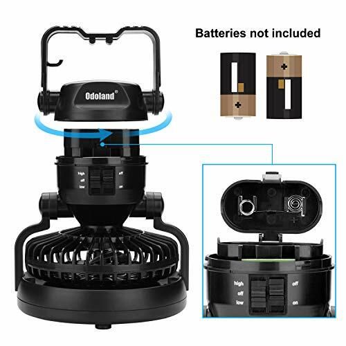 Portable LED Camping Lantern with Ceiling Fan - Hurricane Emergency Survival Kit