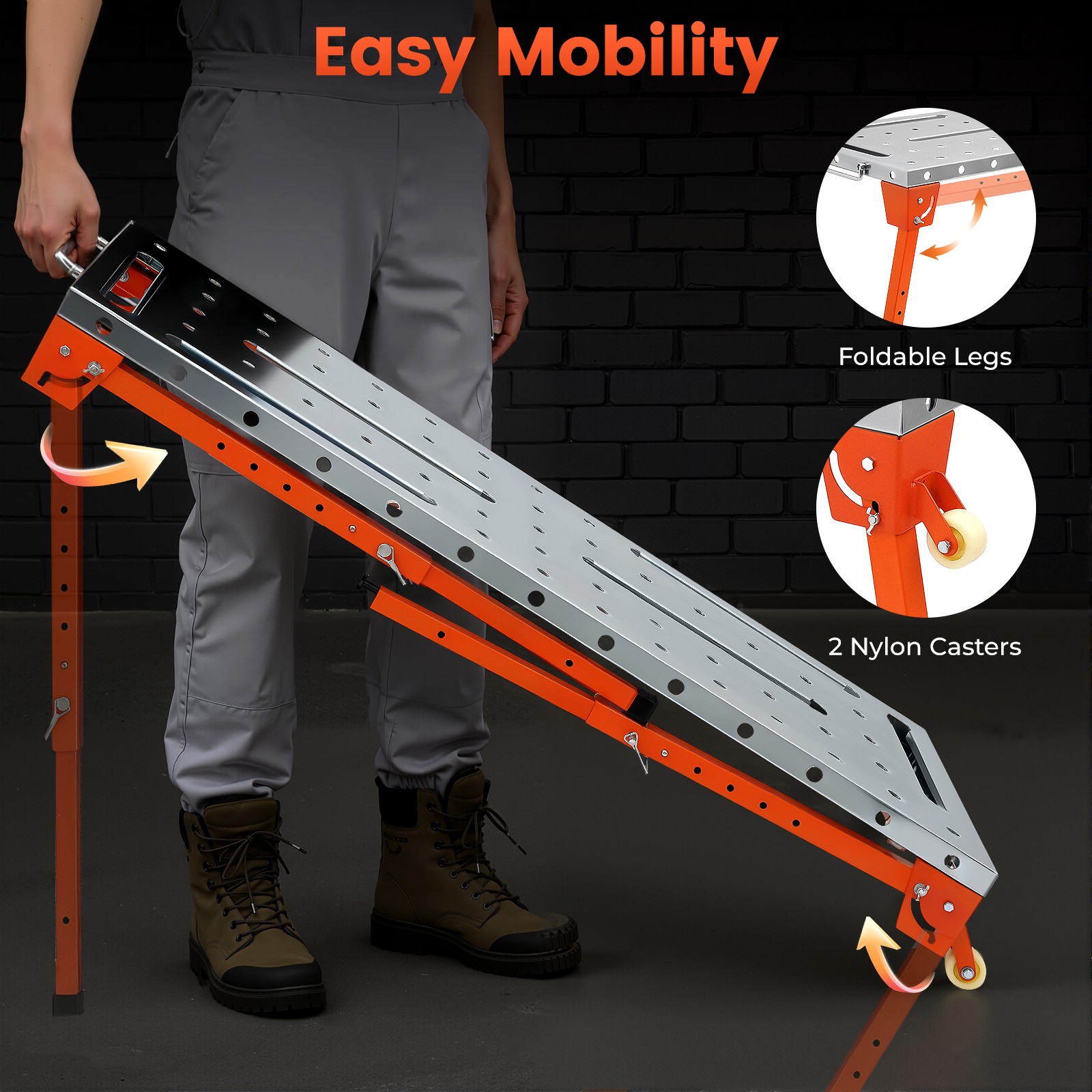 Steel Portable Welding Table Welding Workbench Table Folding Work Bench Silver