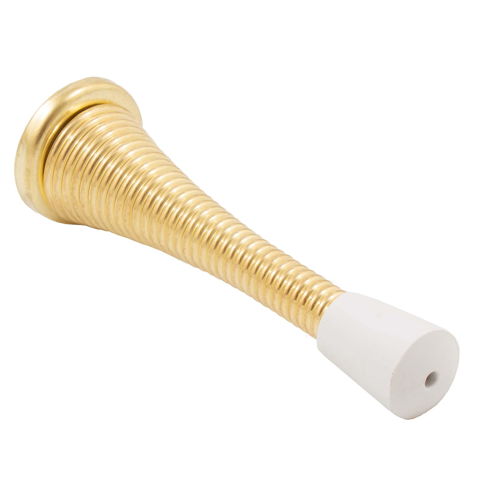 Heavy-Duty Spring Door Stop, 3 Inches, Polished Brass by Stone Harbor Hardware