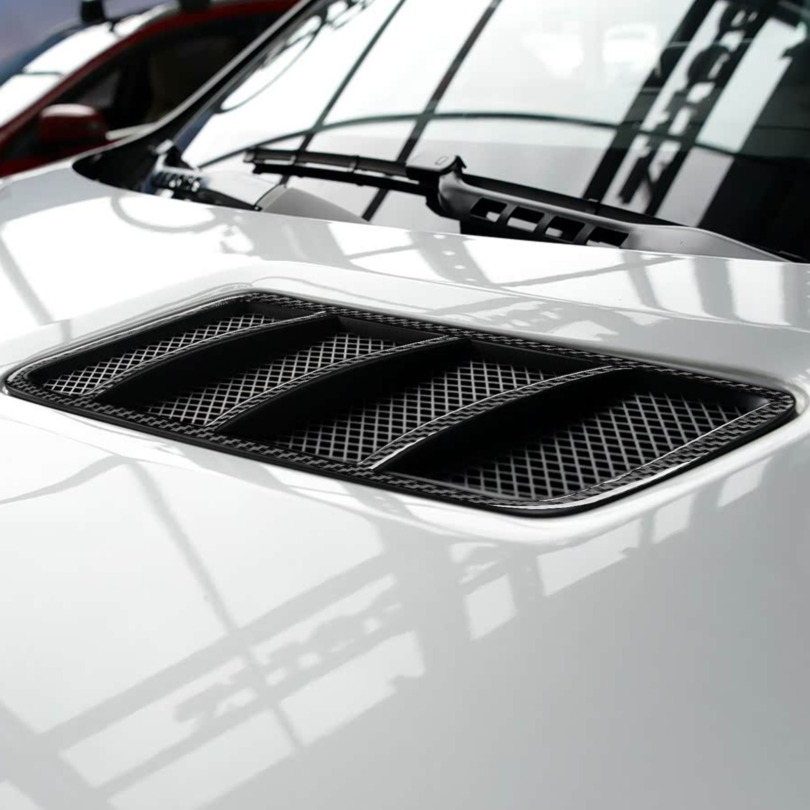 Real Carbon Fiber Front Hood Air Vent Cover Trim For Benz GLE GLS W166 X166 X164