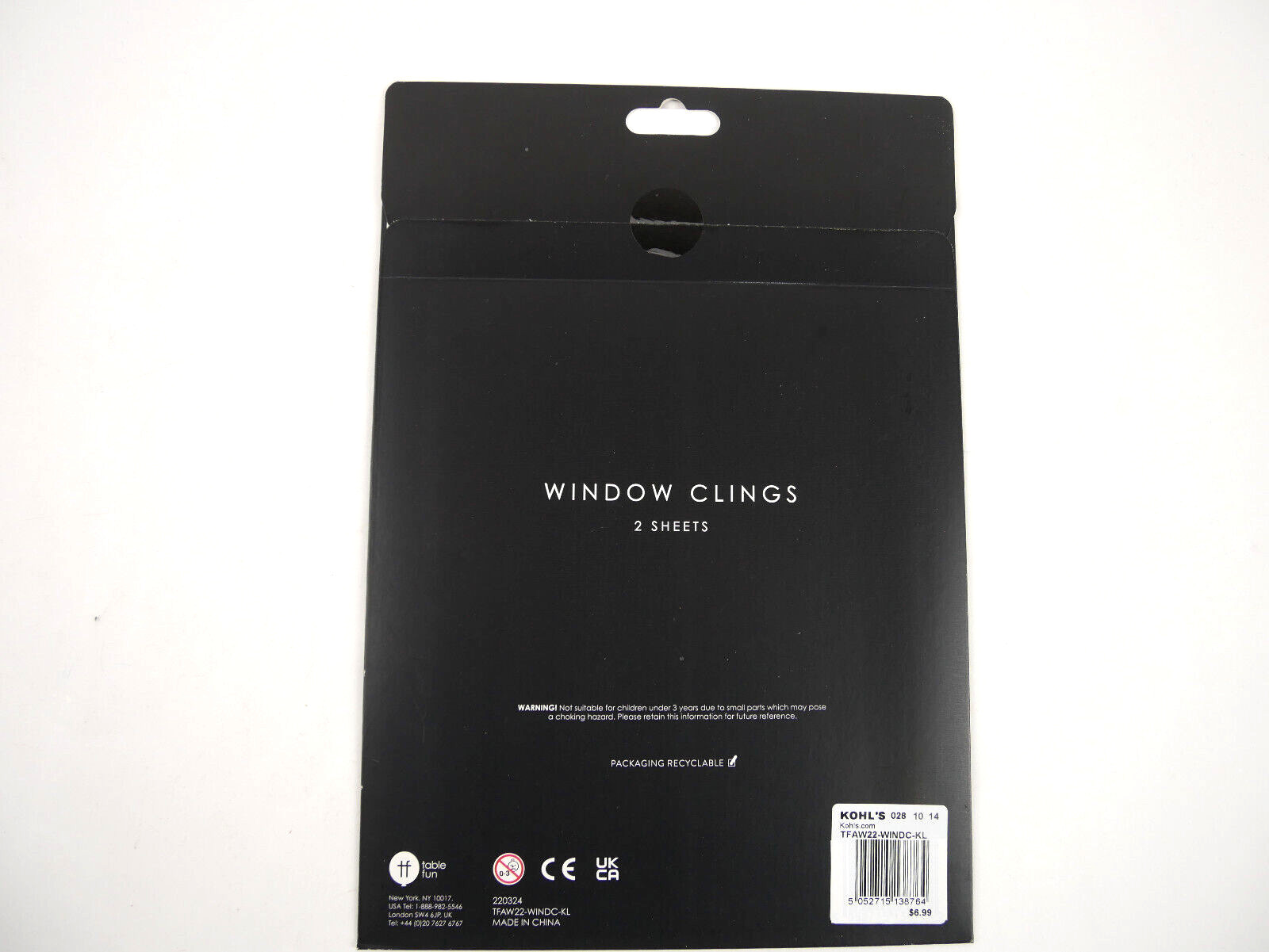 Halloween Window Clings 2 Sheets NEW in Package Window Decorations