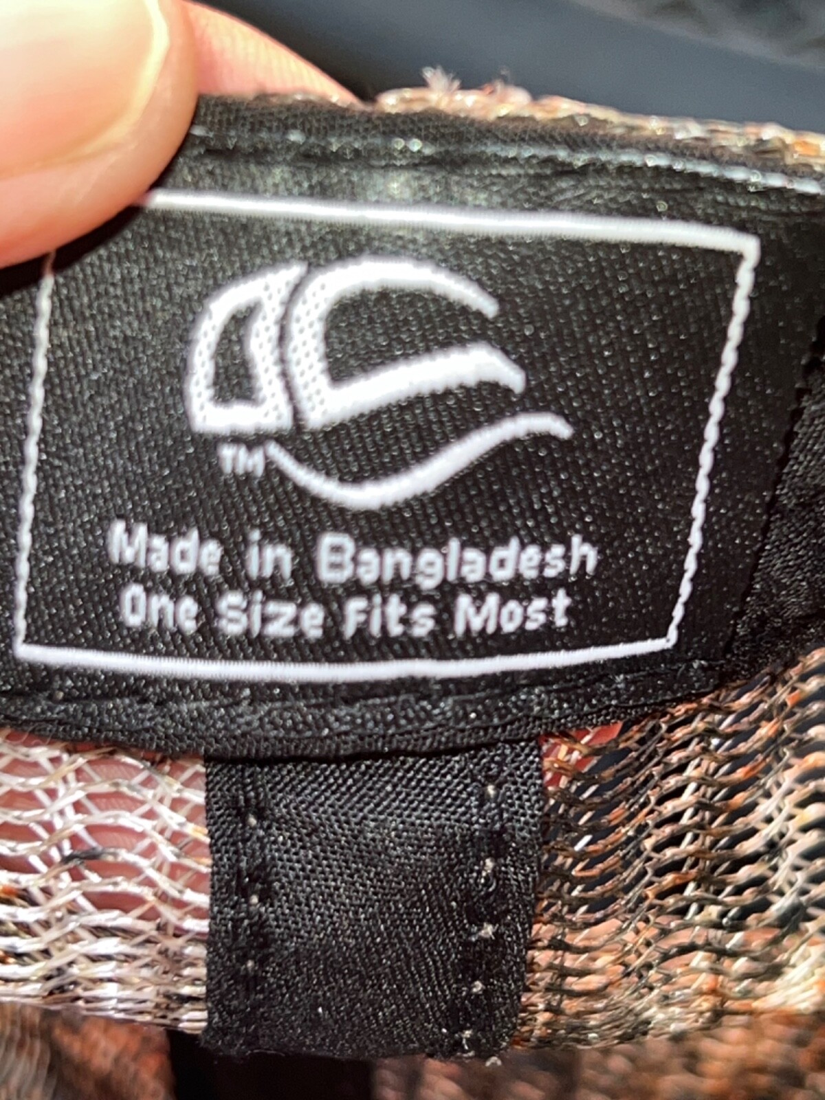 DJM Camouflage fabric mesh ecological Services Hat Cap Snapback One Cap EUC
