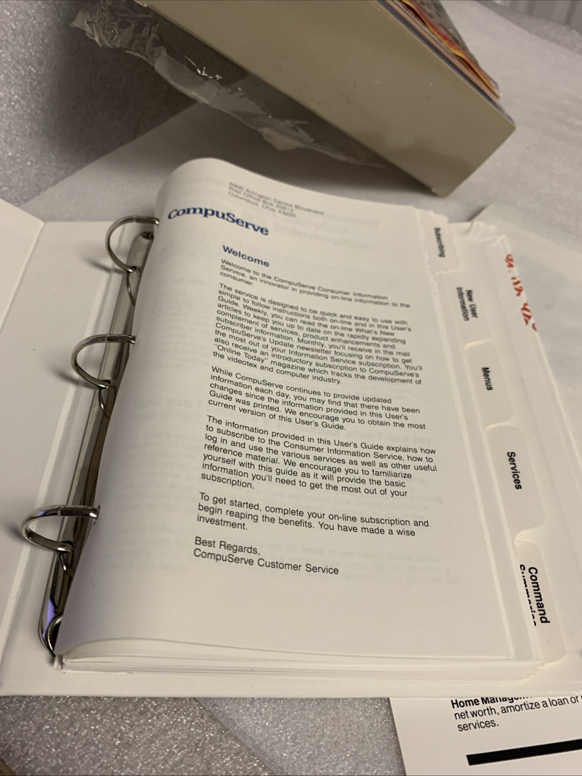 CompuServe Start Kit Binder & Sleeve Consumer Inforamtion Service The Source/AOL
