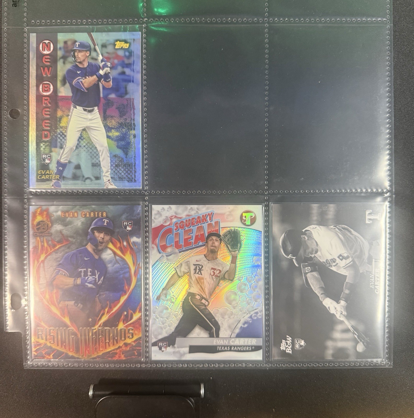 Evan Carter 2024 Topps 38 Card RC Lot Total 56 Cards See Card List