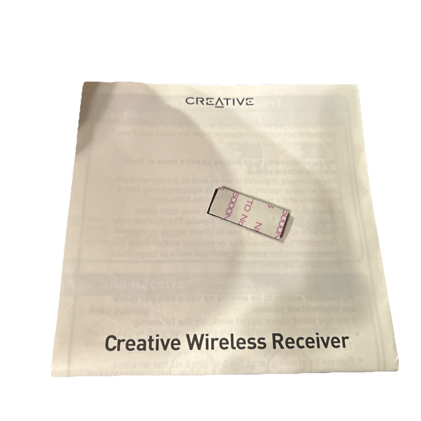 Creative Wireless Receiver Open Box Never Used Creative Wireless Audio System