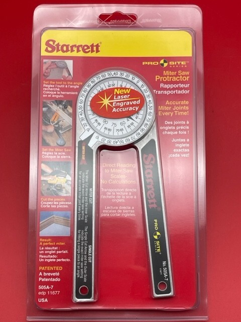 Starrett 505A-7 Miter Protractor, 7" Aluminum IN STOCK