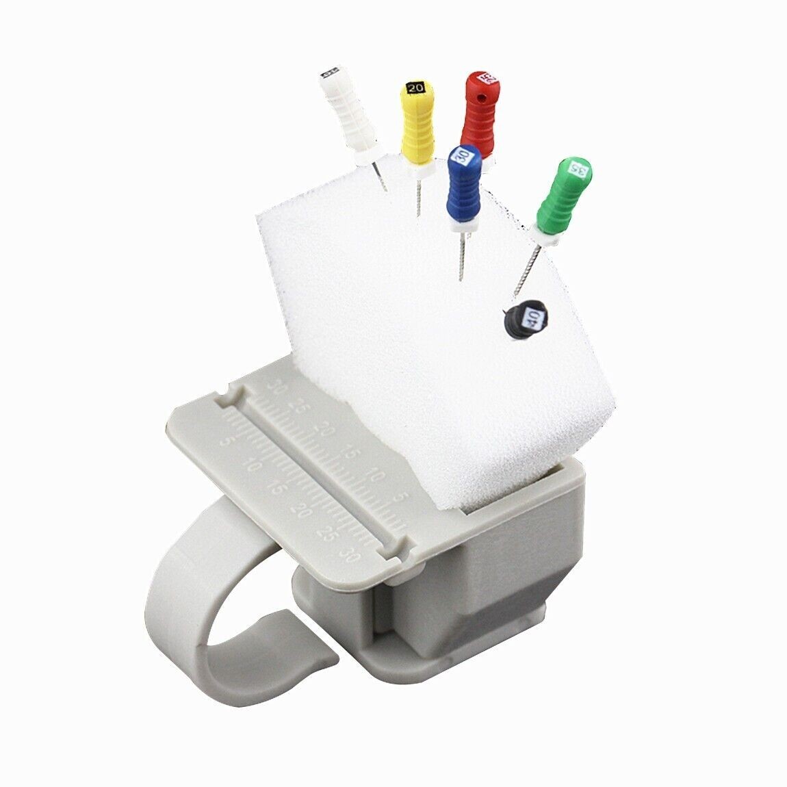 Dental Endodontic Files Triangle Sponge Foam Cushions Inserts + 2 Ring Holders