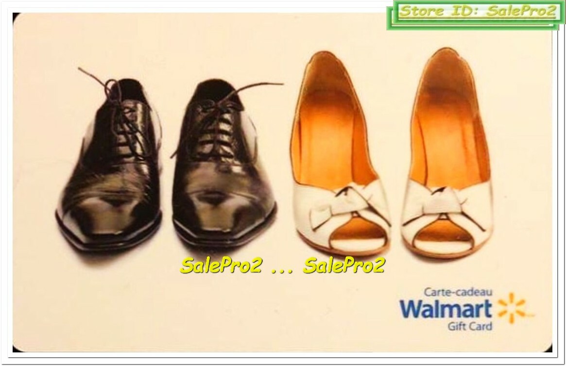 WALMART WOMEN MEN SHOES COLLECTION #VL8718 FRENCH ENGLISH COLLECTIBLE GIFT CARD
