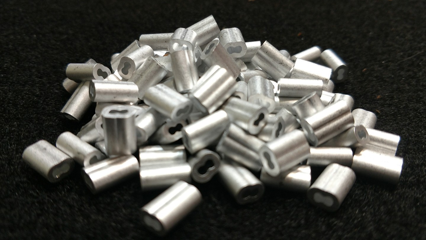 1/16 ALUMINUM DOUBLE FERRULES SNARE TRAPPING BOBCAT FOX SURVIVAL SNARES