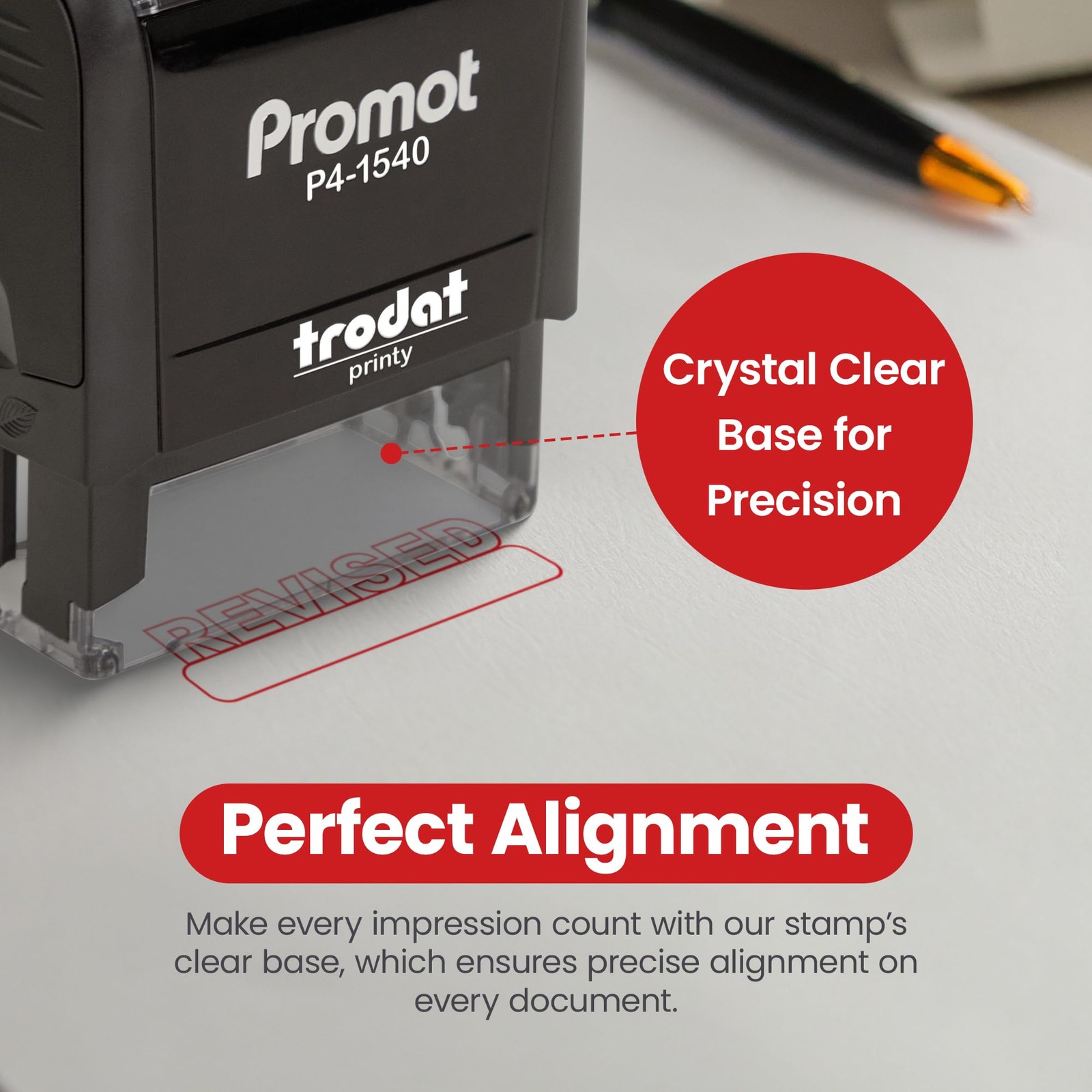 Revised Office Self Inking Rubber Stamp Marking Ink Stationery Tool