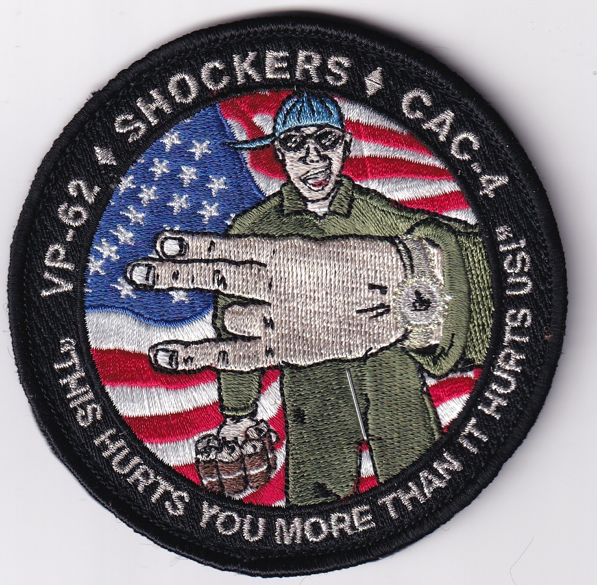 VP-62 CAC-4 This Hurts You More Than it Hurts Us US Navy Aviation patch USN GWOT