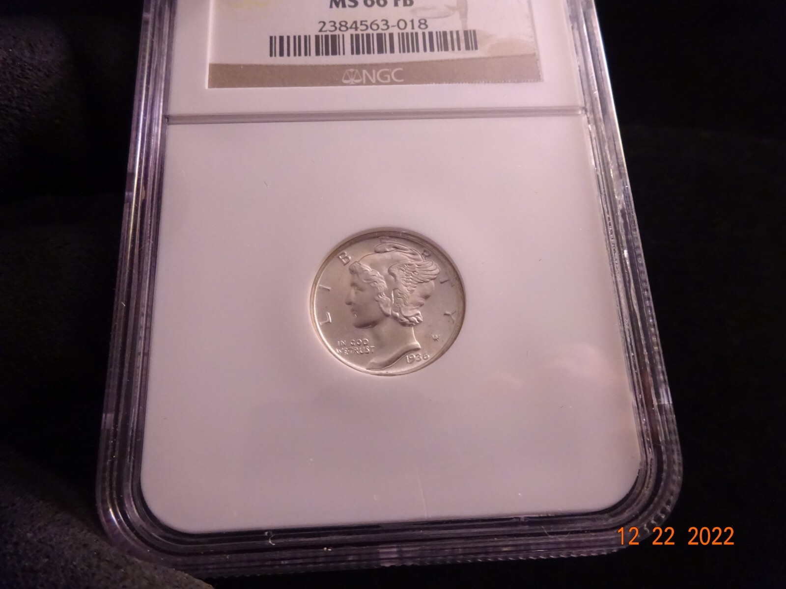 1936 Mercury Dime NGC MS66 FB
