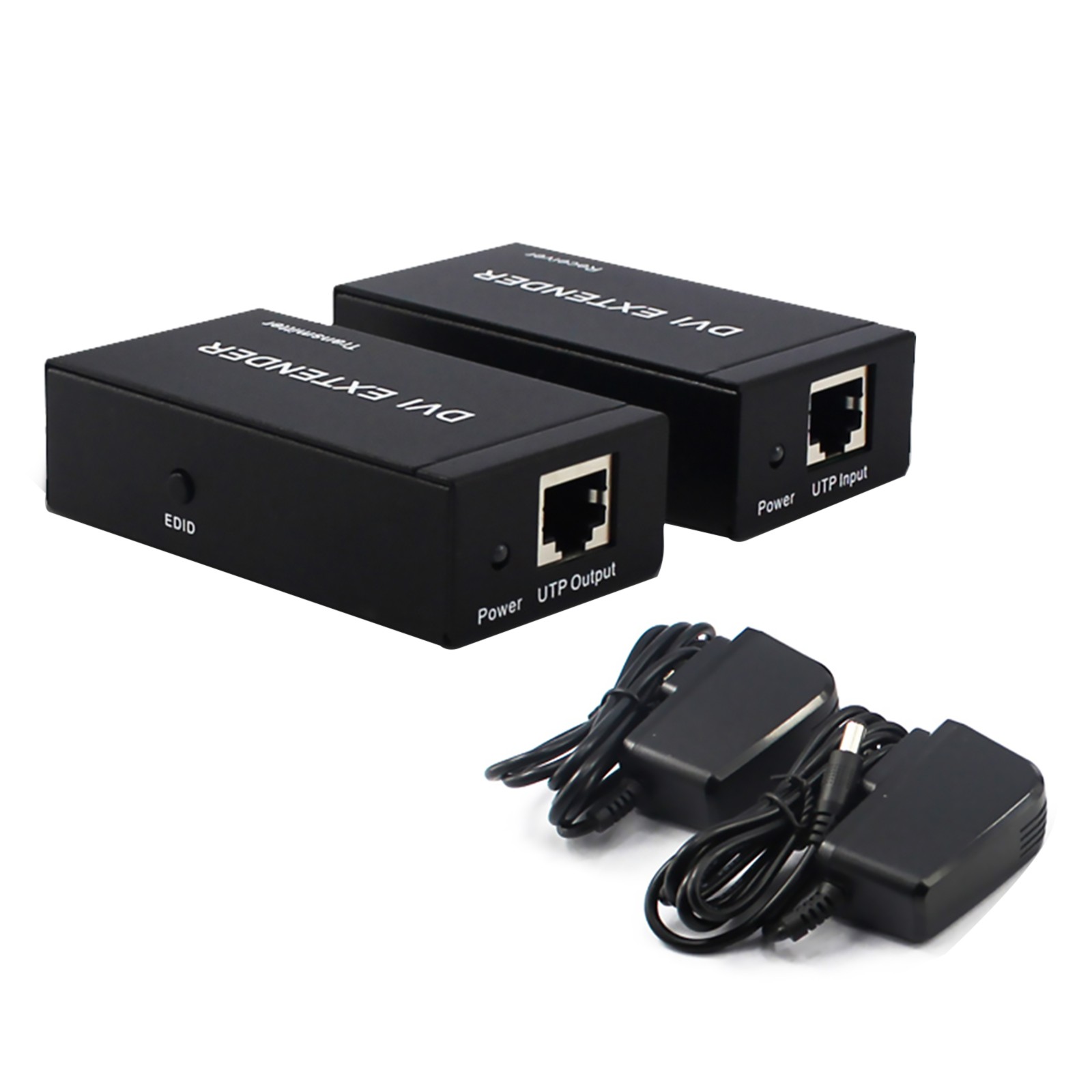 60M DVI Extender Via RJ45 Cable W/ EDID 1080P 3D TO RJ45 Transmitter & Receiver