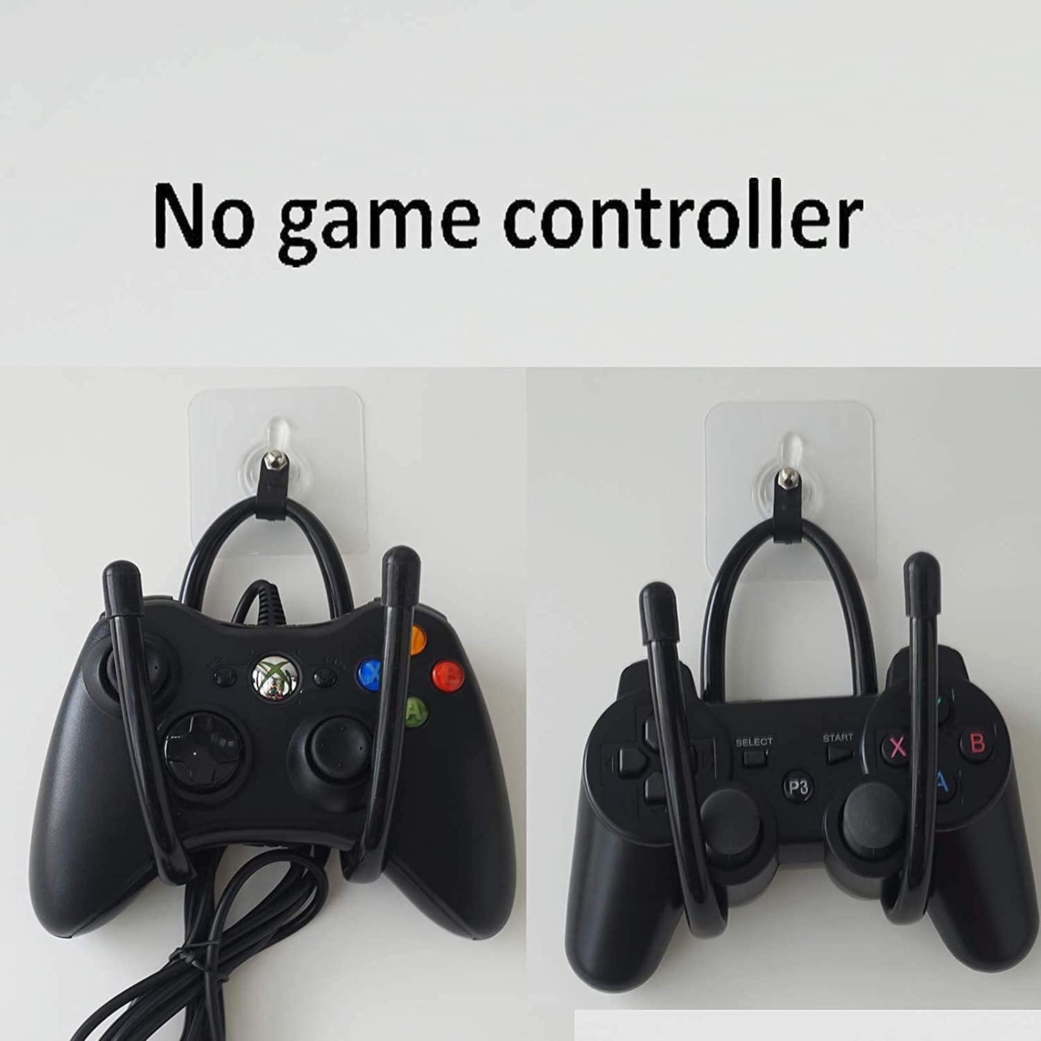 Universal Adhesive Game Controller Organizer Wall Mount and Clip for Xbox One