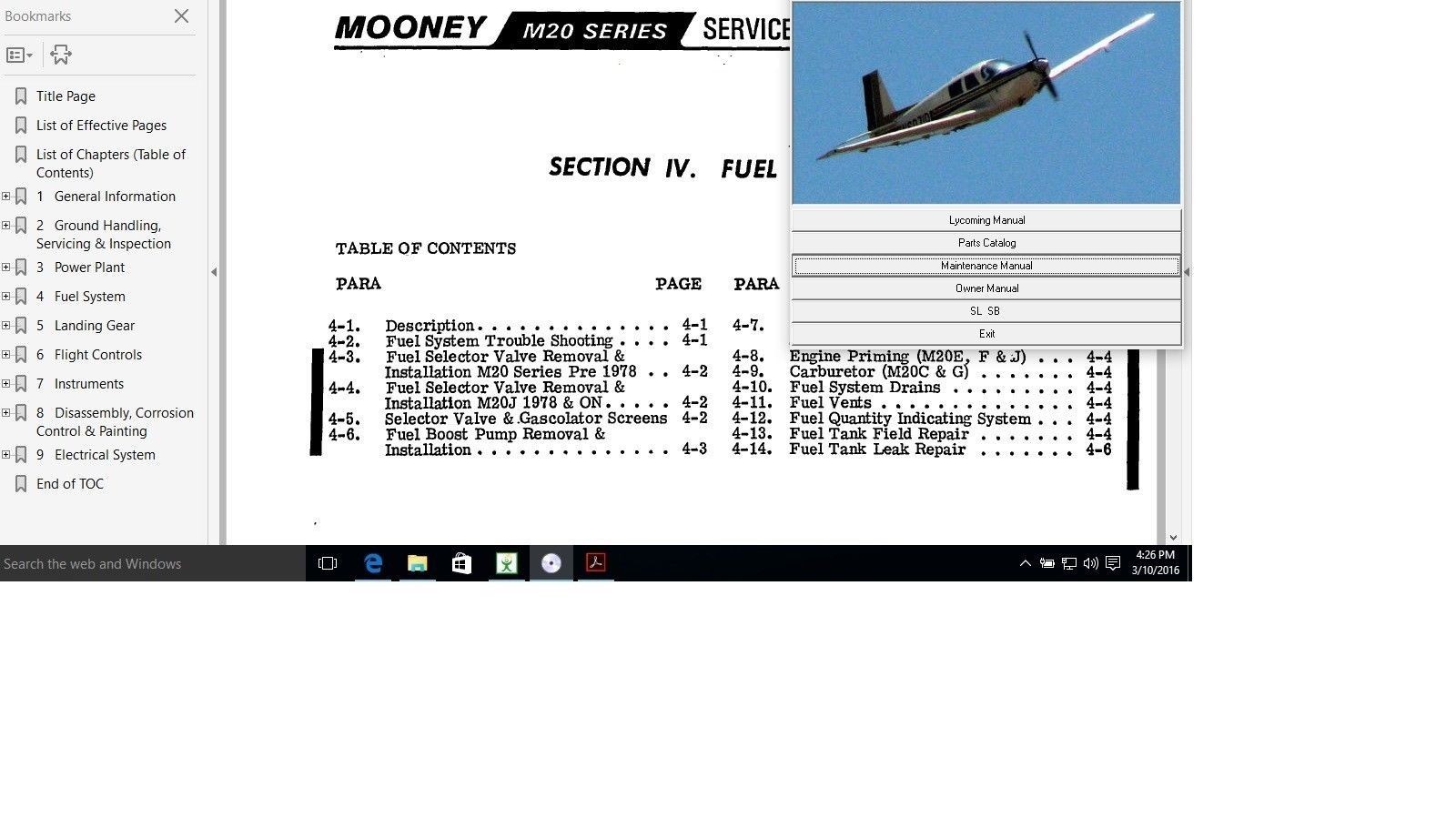 Mooney Aircraft M20 C - G service maintenance manual n engine OH library + A/Ds