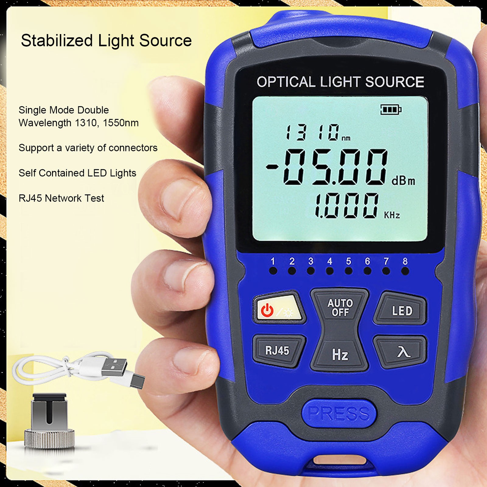 Optical Light Source Single Mode 1310nm 1550nm Fiber Optic Light Source