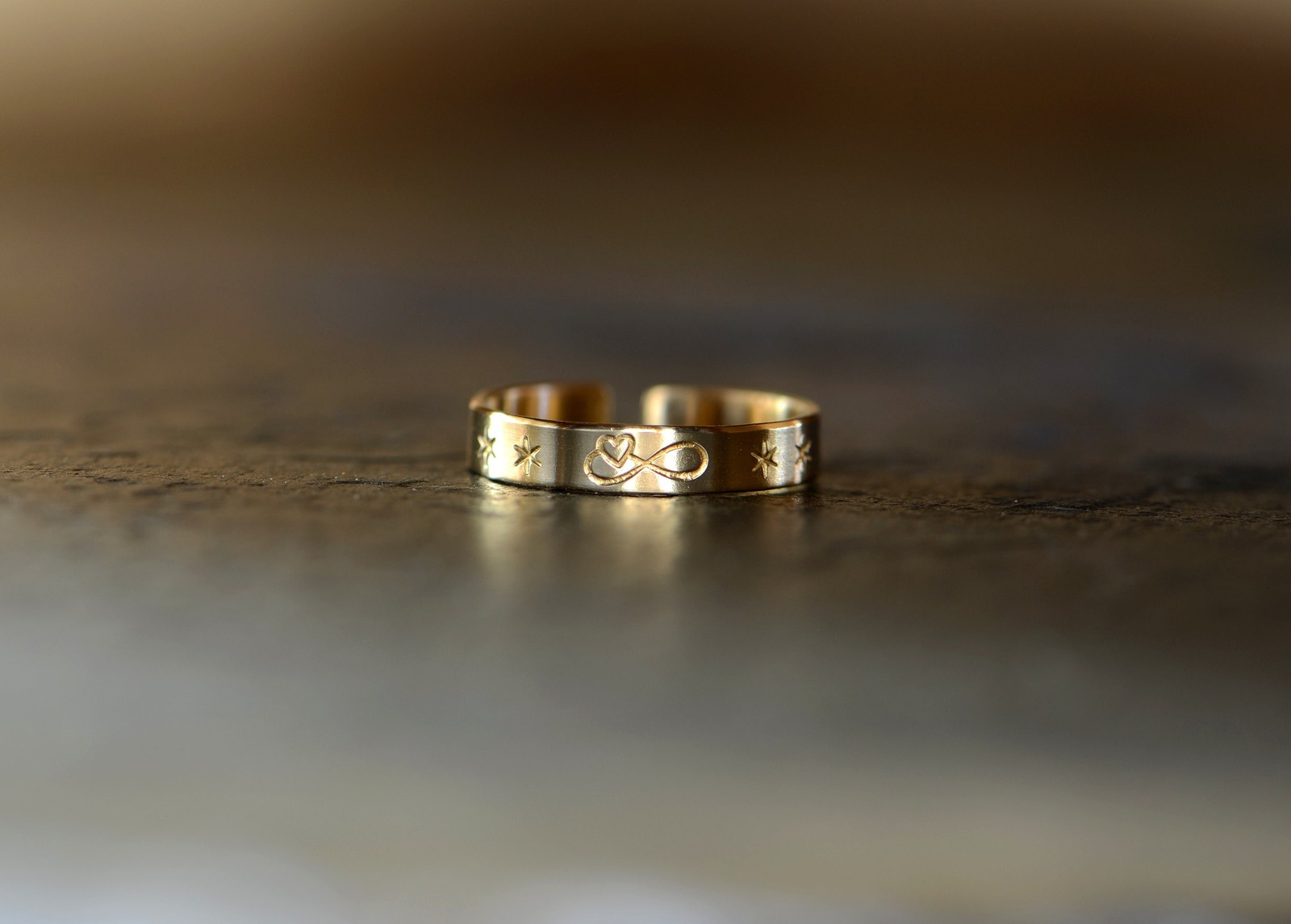 Dainty gold filled toe ring with infinity sign - midi or pinky ring