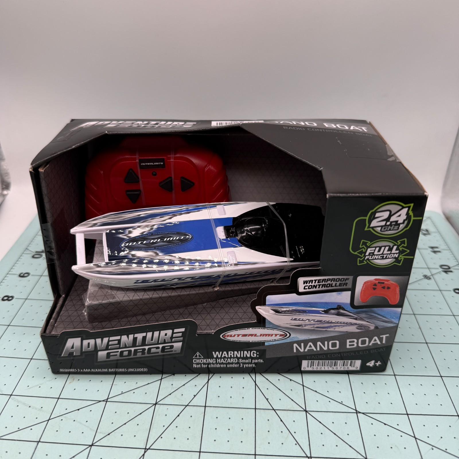 Adventure Force 6" Outer Limits Blue Battery Remote Control Nano Boat 6706-3RH