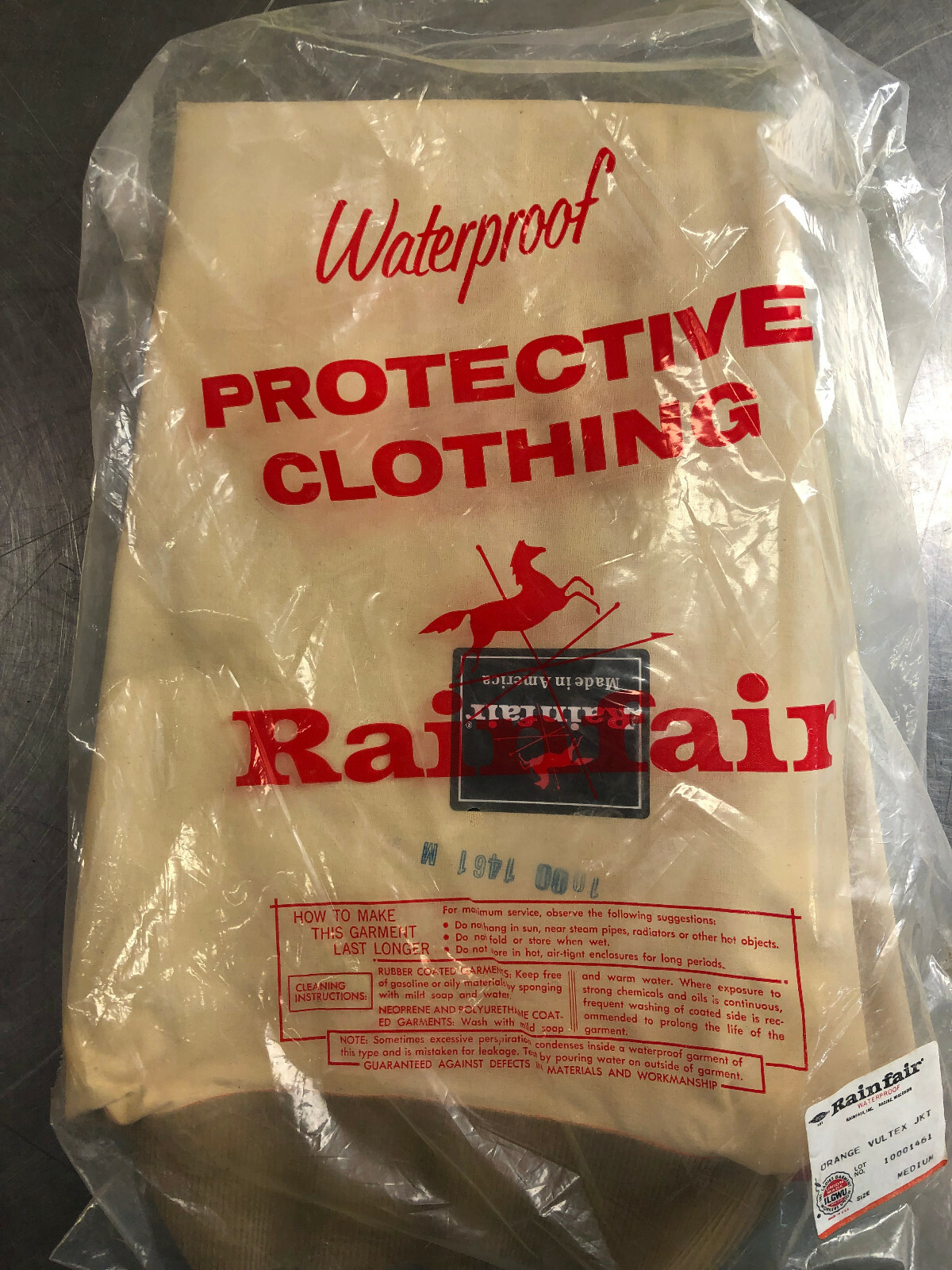 Vintage RAINFAIR Vultex Jacket - Orange - Medium - Waterproof - Great Condition!