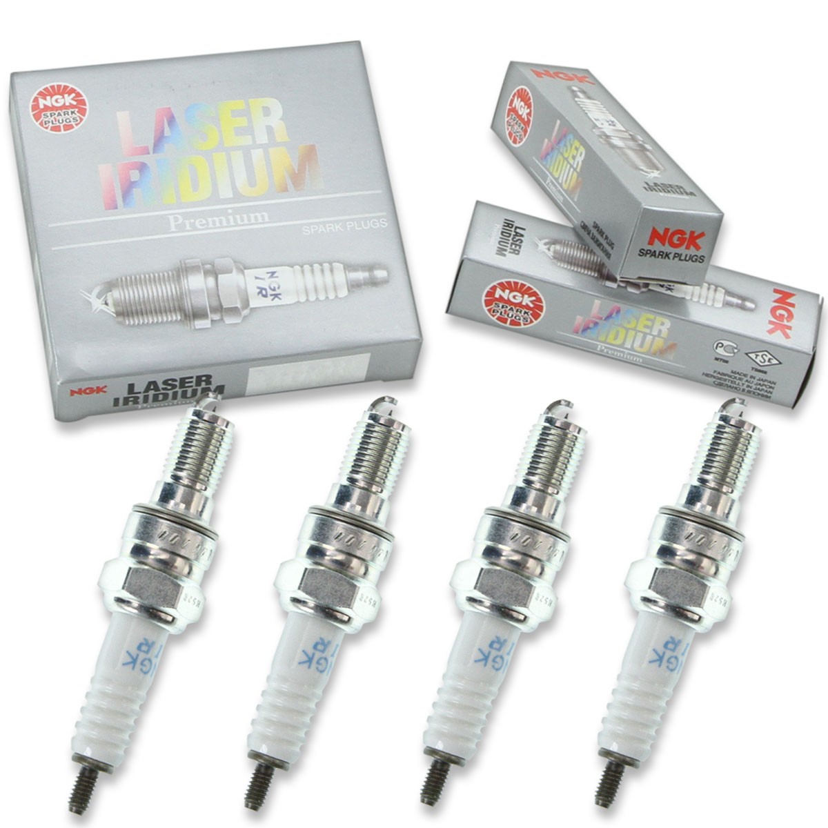 4pcs 09-13 Honda CBR1000RR ABS NGK Laser Iridium Spark Plugs 999cc 60ci Kit zn