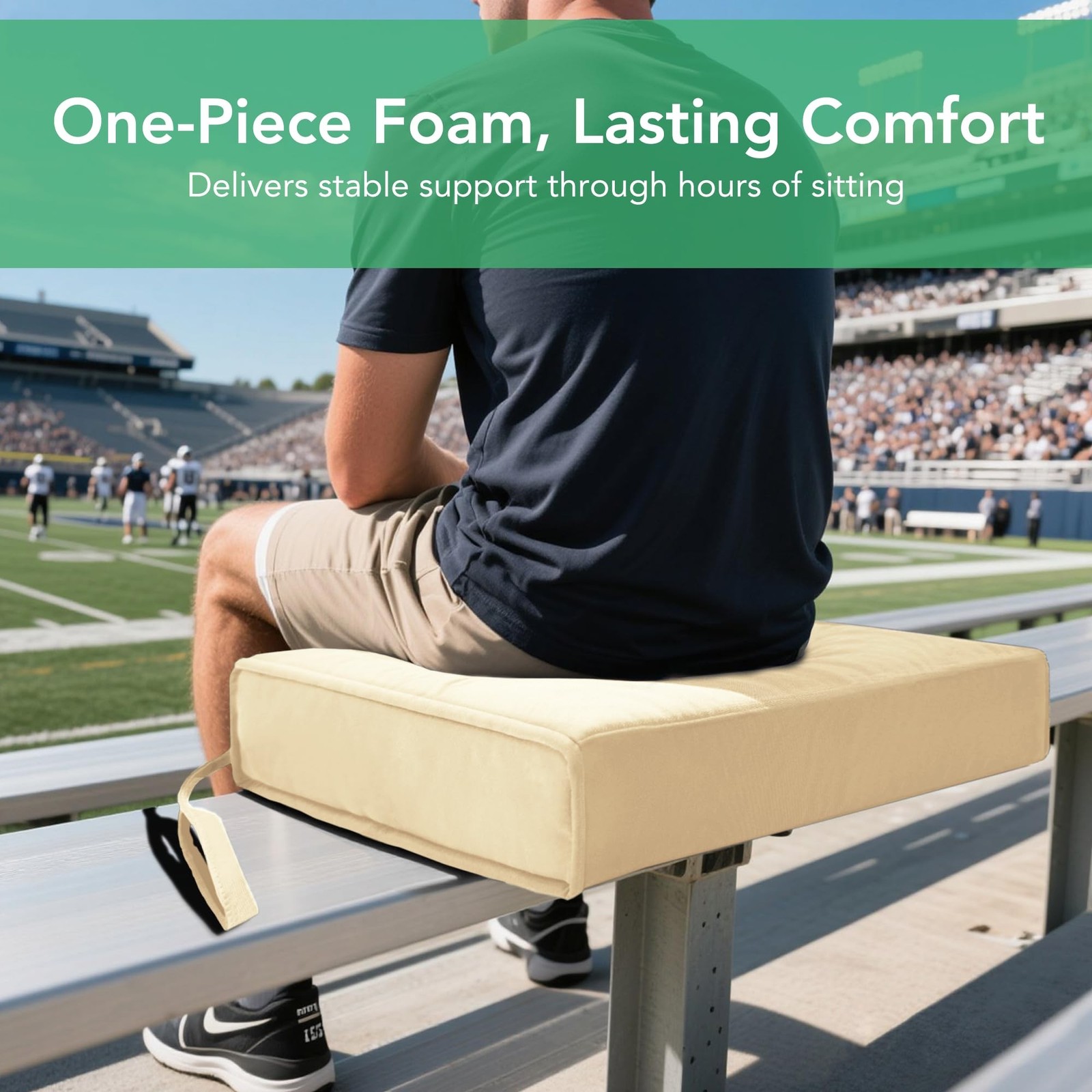 Codi 2 Pack Stadium Seat Cushion – 3'' Thick Waterproof Portable Bleacher