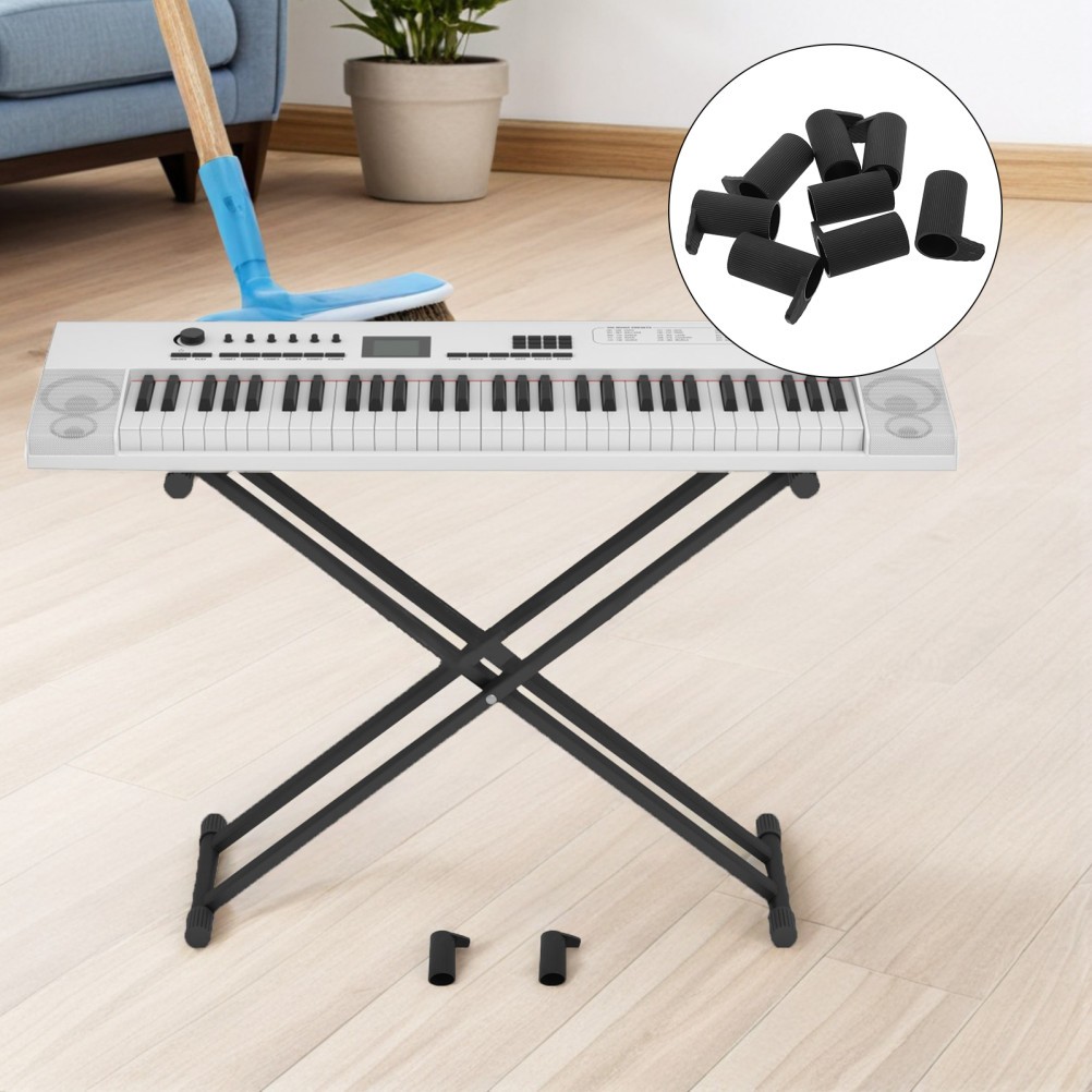 8Pcs Noise Reducing Plastic Piano Stand Foot Pads Non Slip Replacement Caps