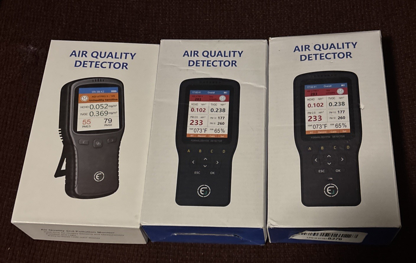 EG Air Quality Detector EGVQC-180 – Formaldehyde, PM2.5, PM10, TVOC, Temp (3)