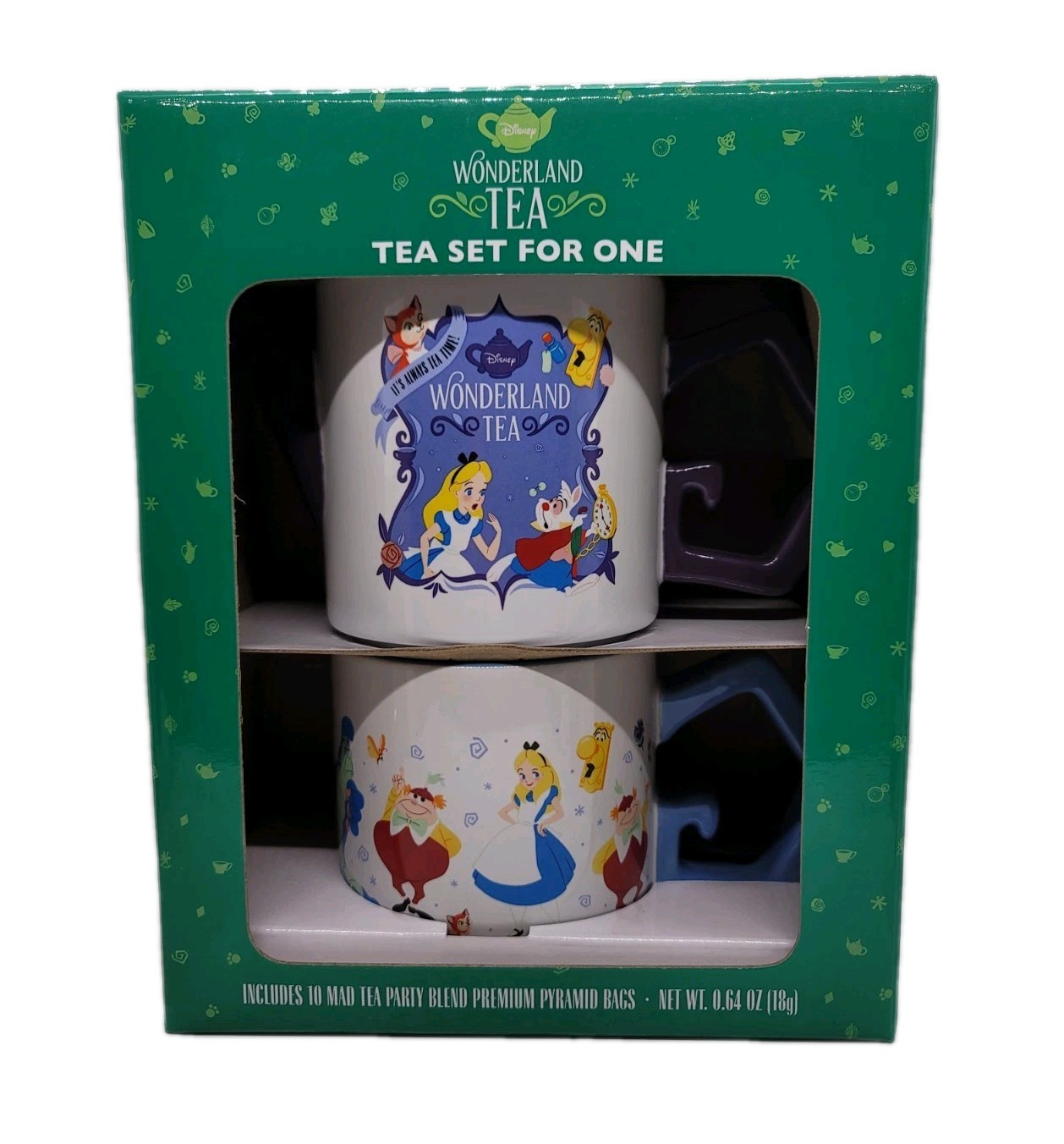 Disney Parks Alice in Wonderland Tea Set For One Mug & Teapot w/10 Tea Bags New