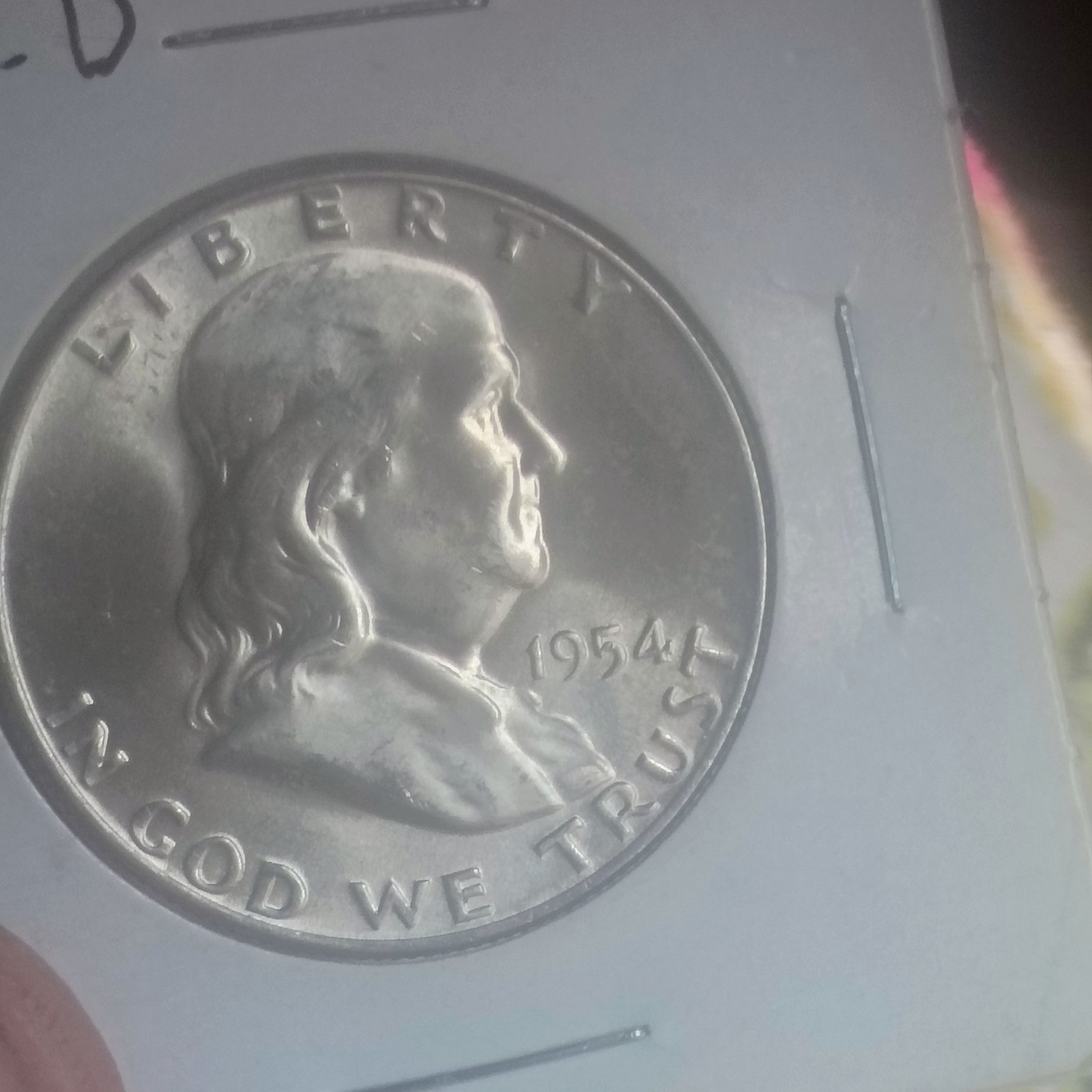 1954-D 50C AU Franklin Half Dollar Item#76