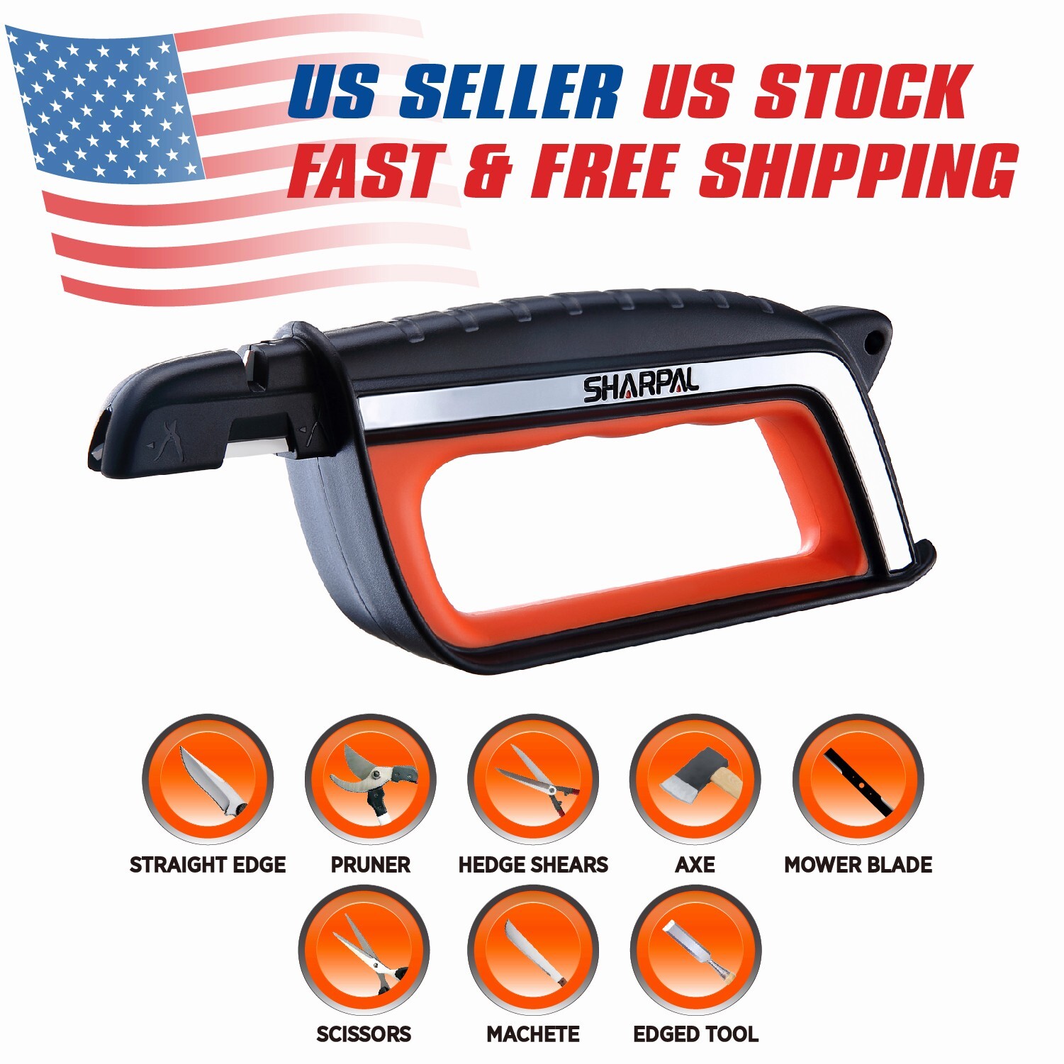 Knife Garden Tool Multi-Sharpener for Lawn Mower Blade, Axe, Pruner, Shears