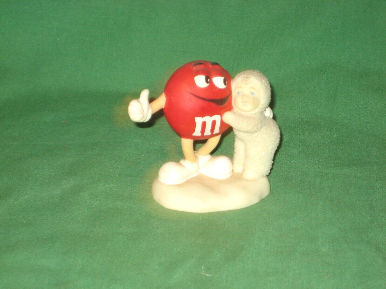#502*-M&M'S CANDY "RED" FIGURINE - SNOWBABIES - 2004- "RED IS MY FAVORITE COLOR"