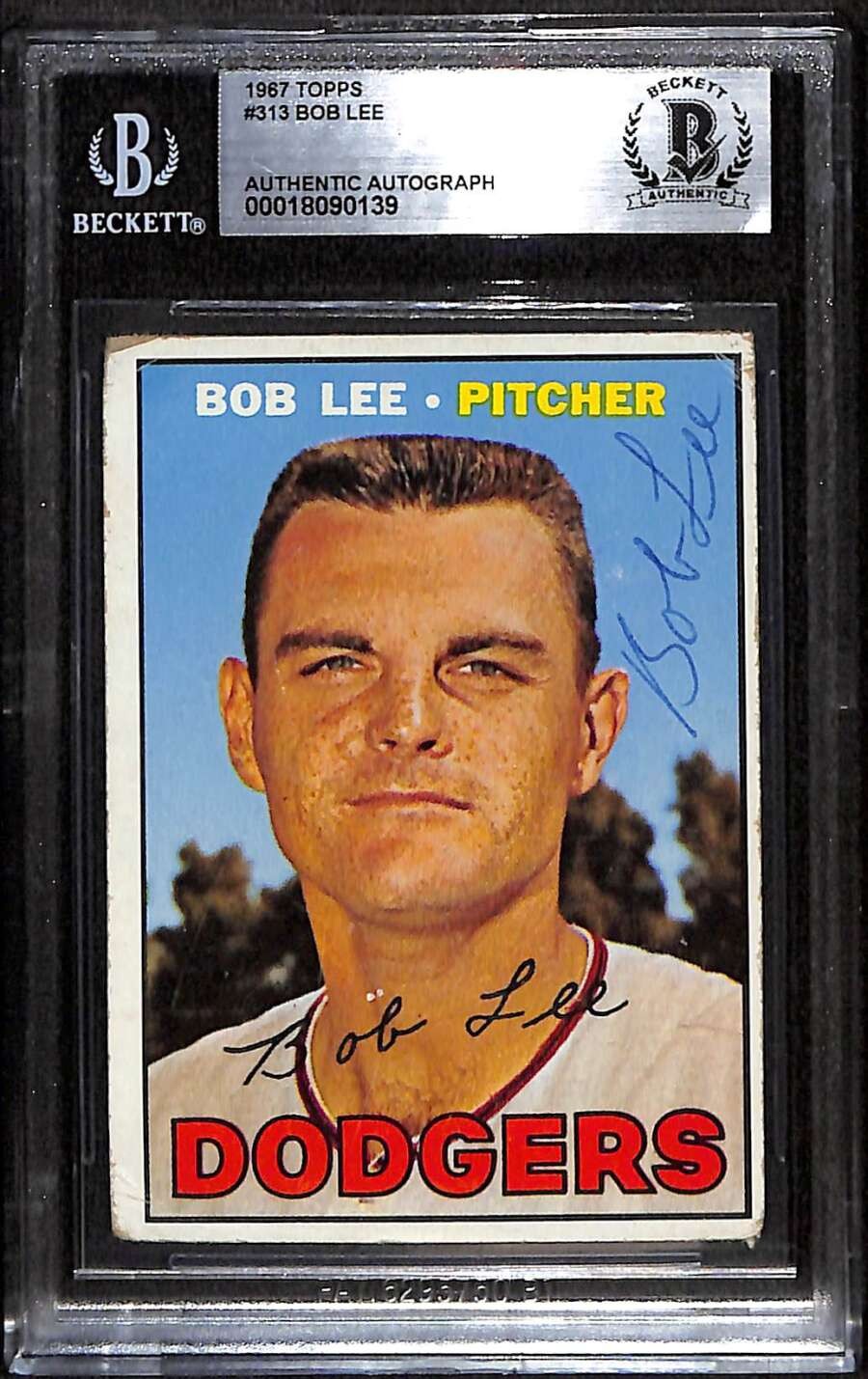 1967 Topps 313 Bob Lee  BGS Auto Autographed BAS Authentic C100145