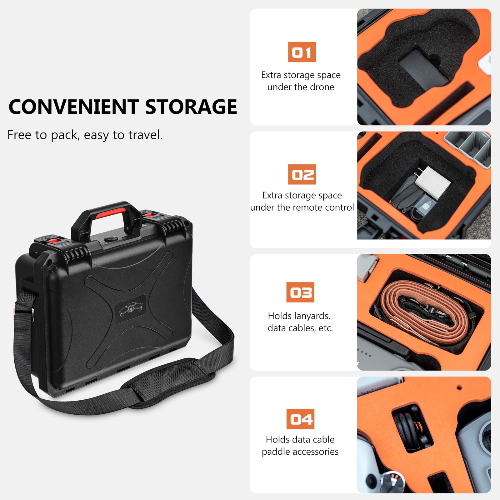 STARTRC Mini 4 CASE, Orange, Suitcase set