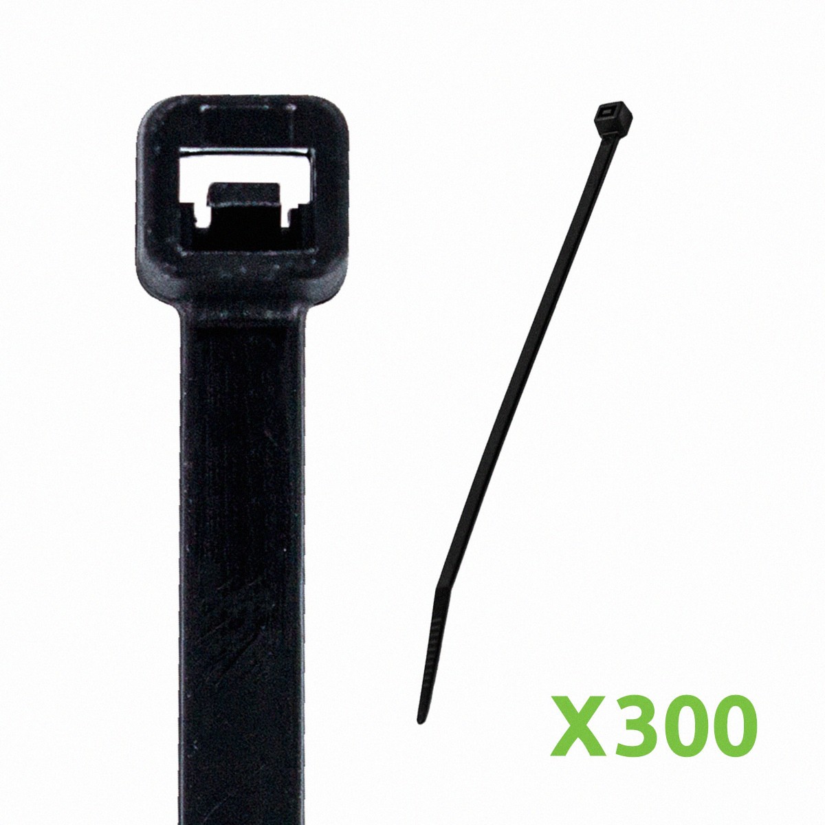 14 Inch Nylon UV Resistant Cable Wire Zip Tie 50 lbs Black 300 Pack Lot Pcs Qty