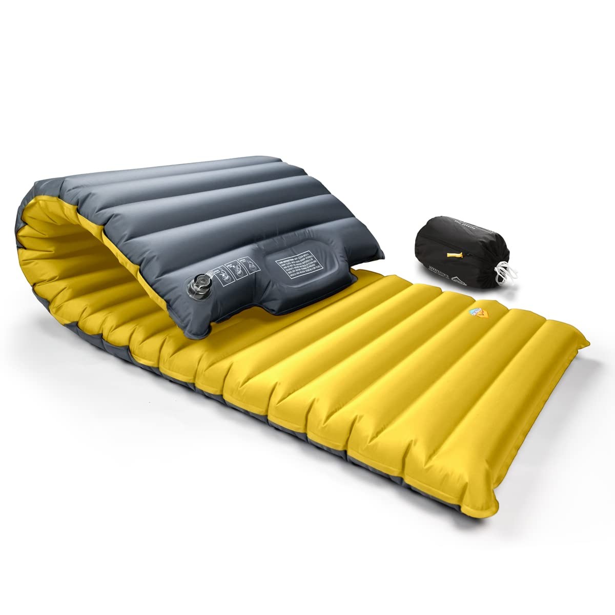 Wide Plus Sleeping Pad with Built-in Pump Inflatable Camping Mattress Pad