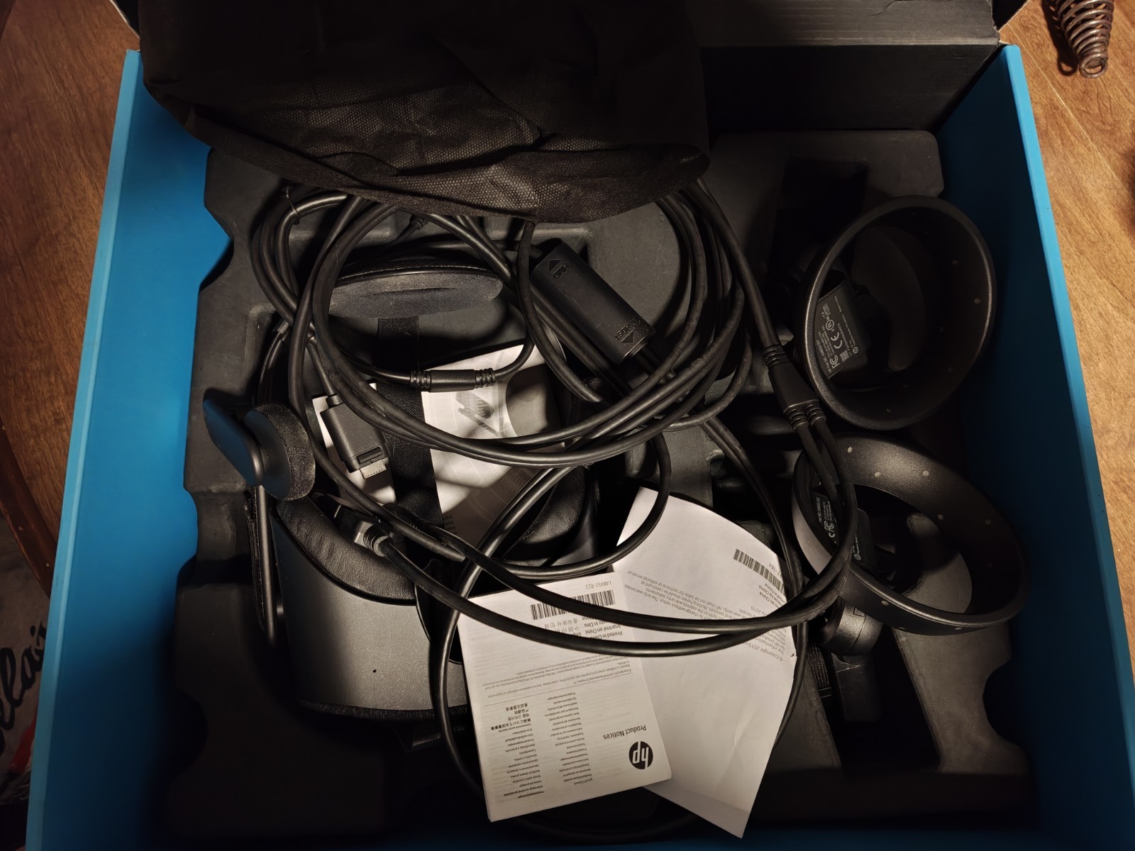 HP PC & Console VR Headset Black w/ Controllers, Cables & Original Box
