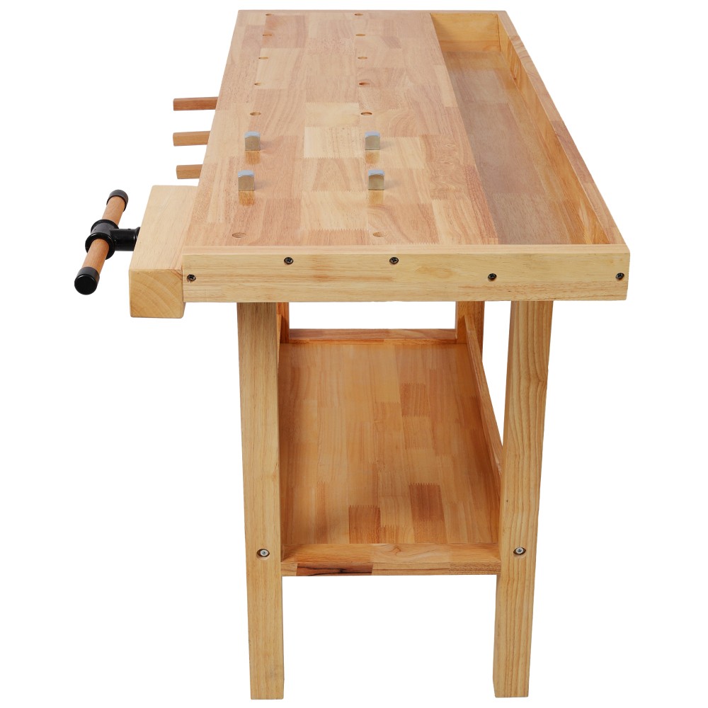 48" Adjustable Work Bench, Workbench Heavy-Duty Work Table for Garage, Workshop