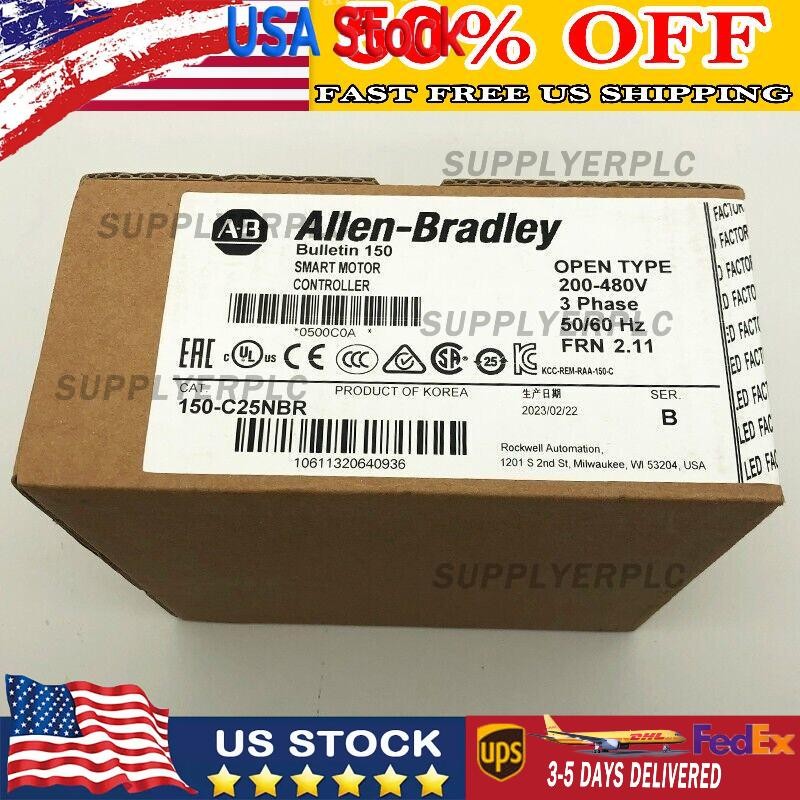 150-C25NBR New Sealed Allen-Bradley SMC-3 Smart Motor Controller 25A US Free Tax