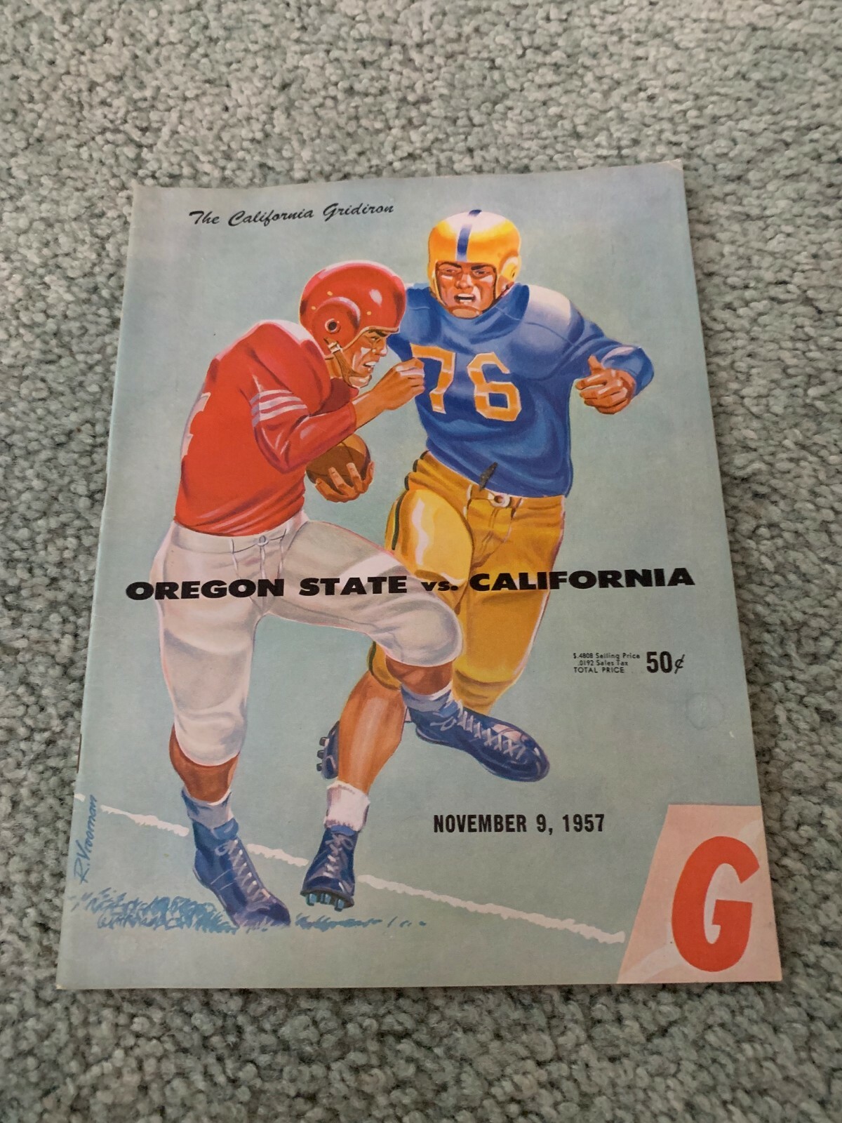 1957 Oregon State Beavers v California Golden Bears Football Program Joe Kapp